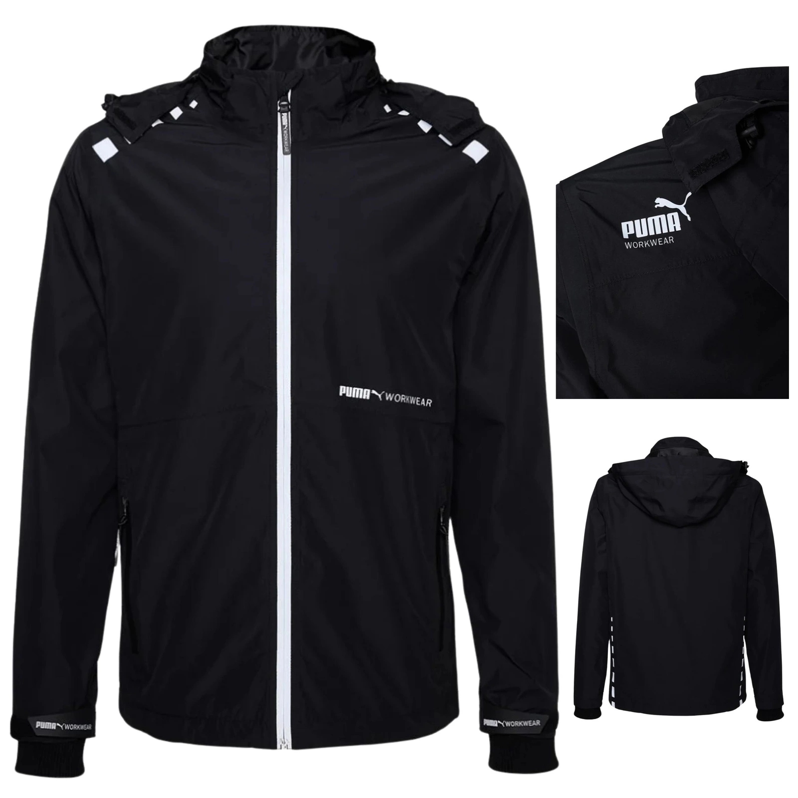 Kurtka przeciwdeszczowa męska oddychająca czarna Puma Workwear 30-6810 M