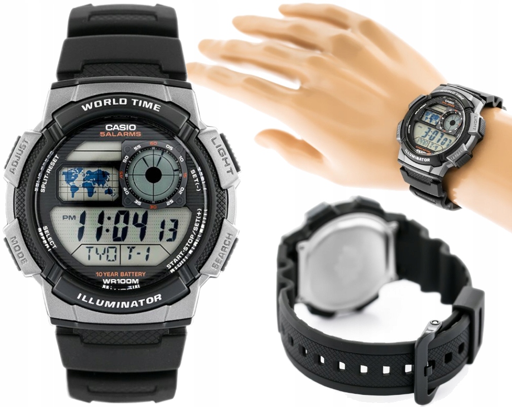 

Zegarek Męski Casio Cyfrowy Wodoodporny Pasek
