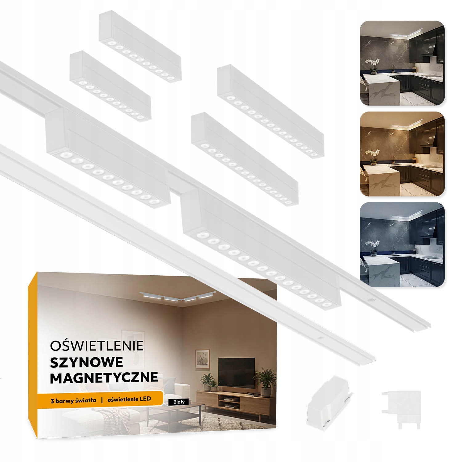 Magnetické koľajnicové osvetlenie 2x Lišta 1 m 2x 10 W 2x15 W Led lampa