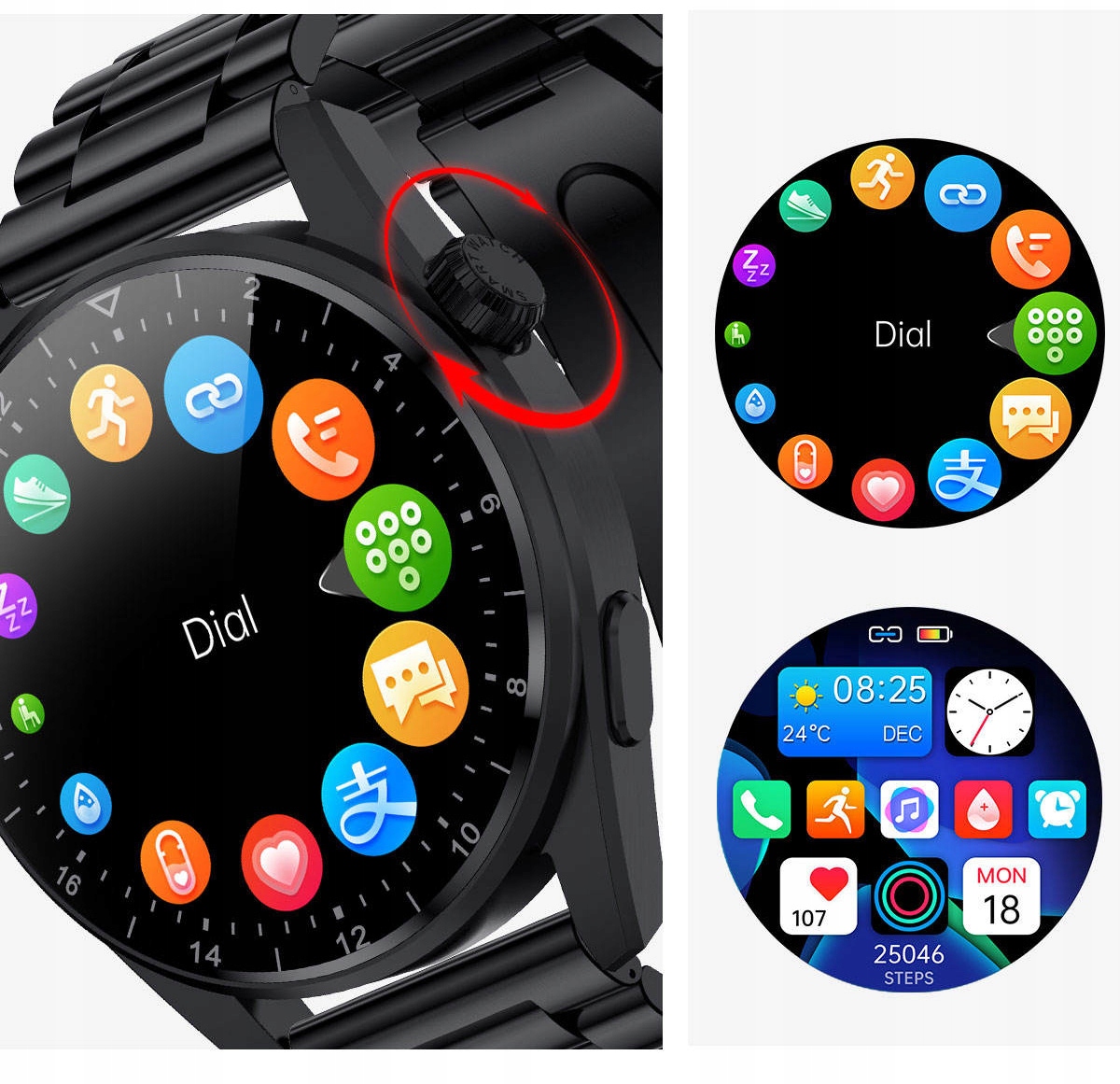 Zegarek męski SMARTWATCH Rubicon ROZMOWY KROKI SMS Stan opakowania oryginalne