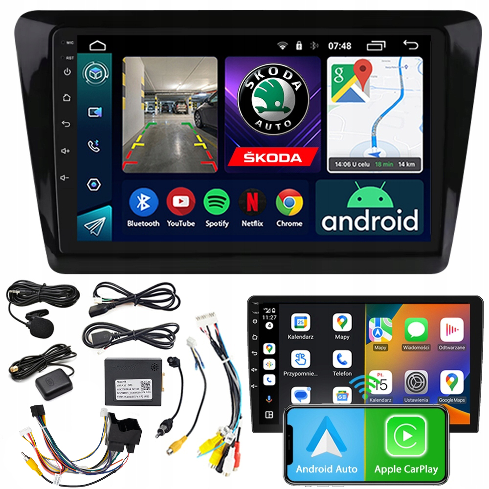 Rádio Navigace Android RS-305 Skoda Rapid 2012-2020 2GB 9"