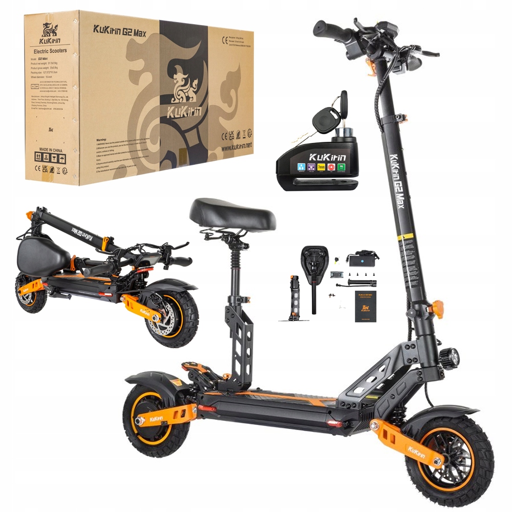 2026 Nový Kukirin G2 Max 1200W Elektrická vozidla 70KM 48V 20.8Ah 55KM/H