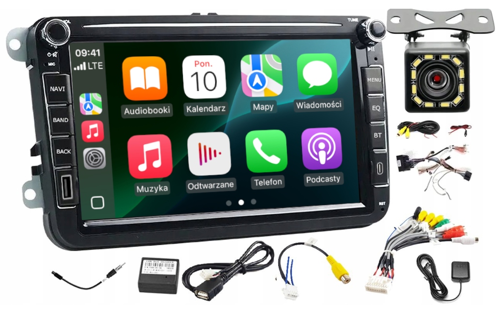 Rádio Navigácia Gps Andorid Vw Touran 2003-2015 Wifi Usb 6GB 128GB