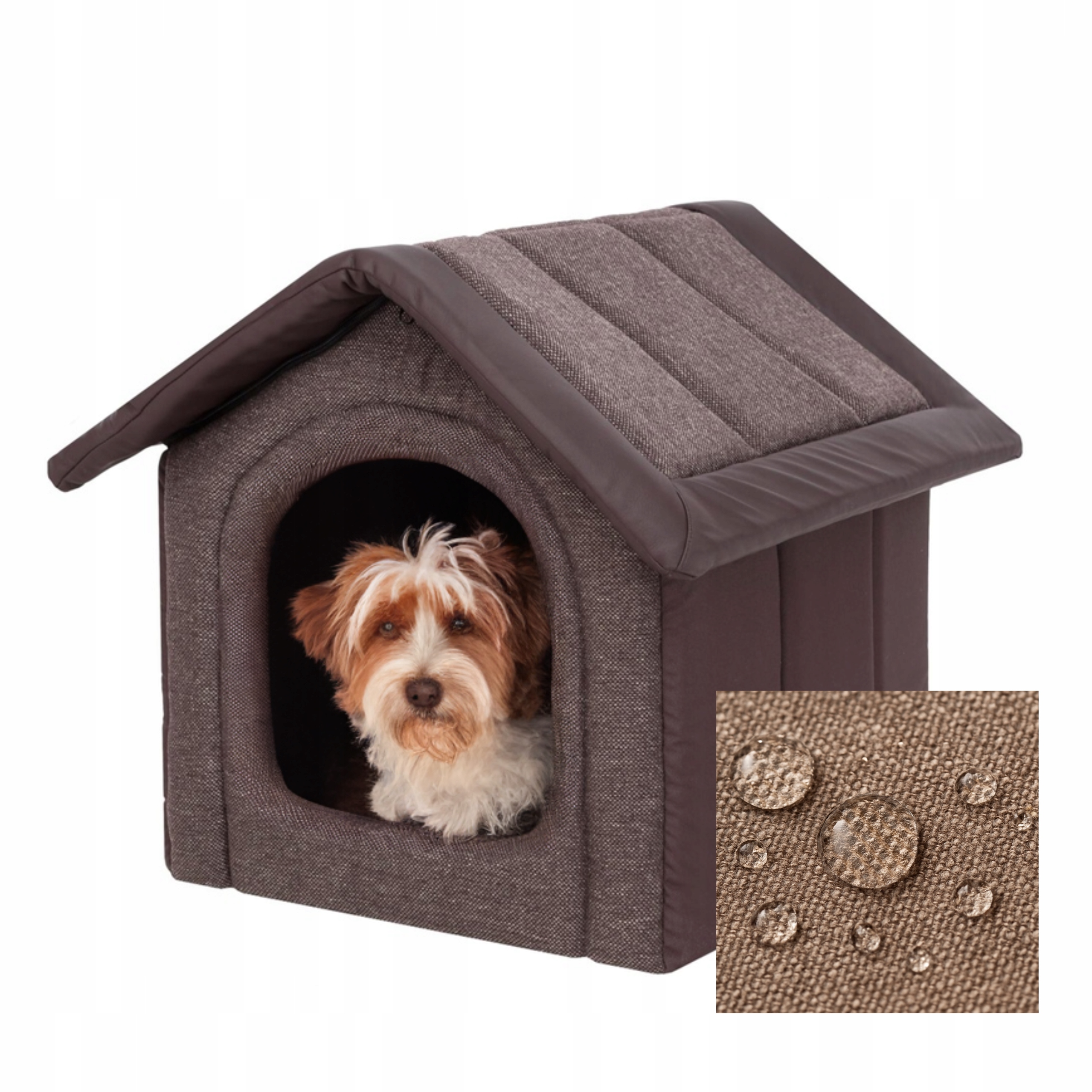 Domeček pro psa z materiálu – praktická bouda pelíšek – R4 – 60 x 55 cm