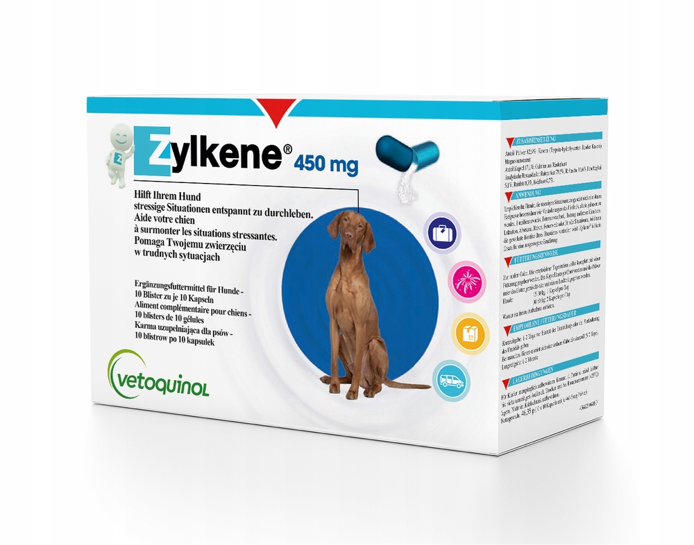 

Vetoquinol Zylkene 450mg psy do 60kg 10 tab