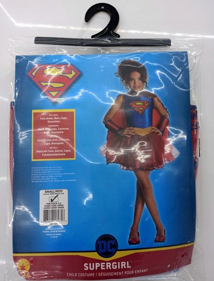 Strój Supergirl Przebranie Supermanki 104 Rozmiar 98-110