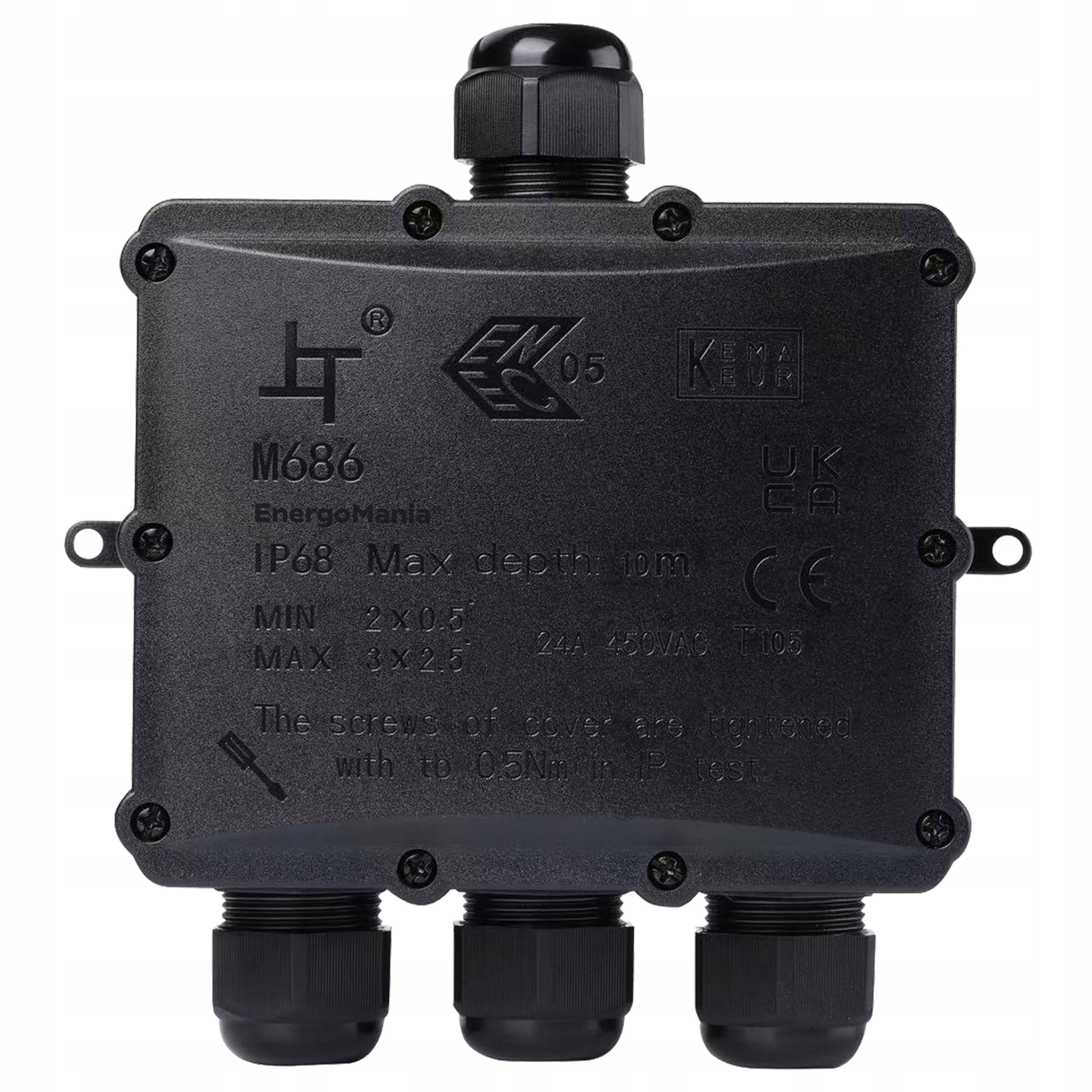 Univerzální kabelová instalační krabice 5x6 mm2 IP68 CableGuard M-Box černá