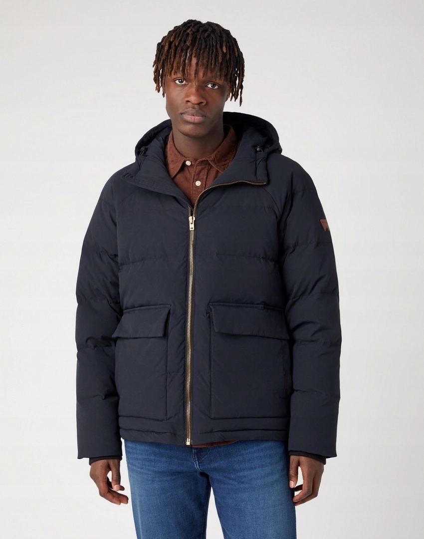Péřová bunda Wrangler Zip Down Jacket Black W40GXX100 112341014 XL
