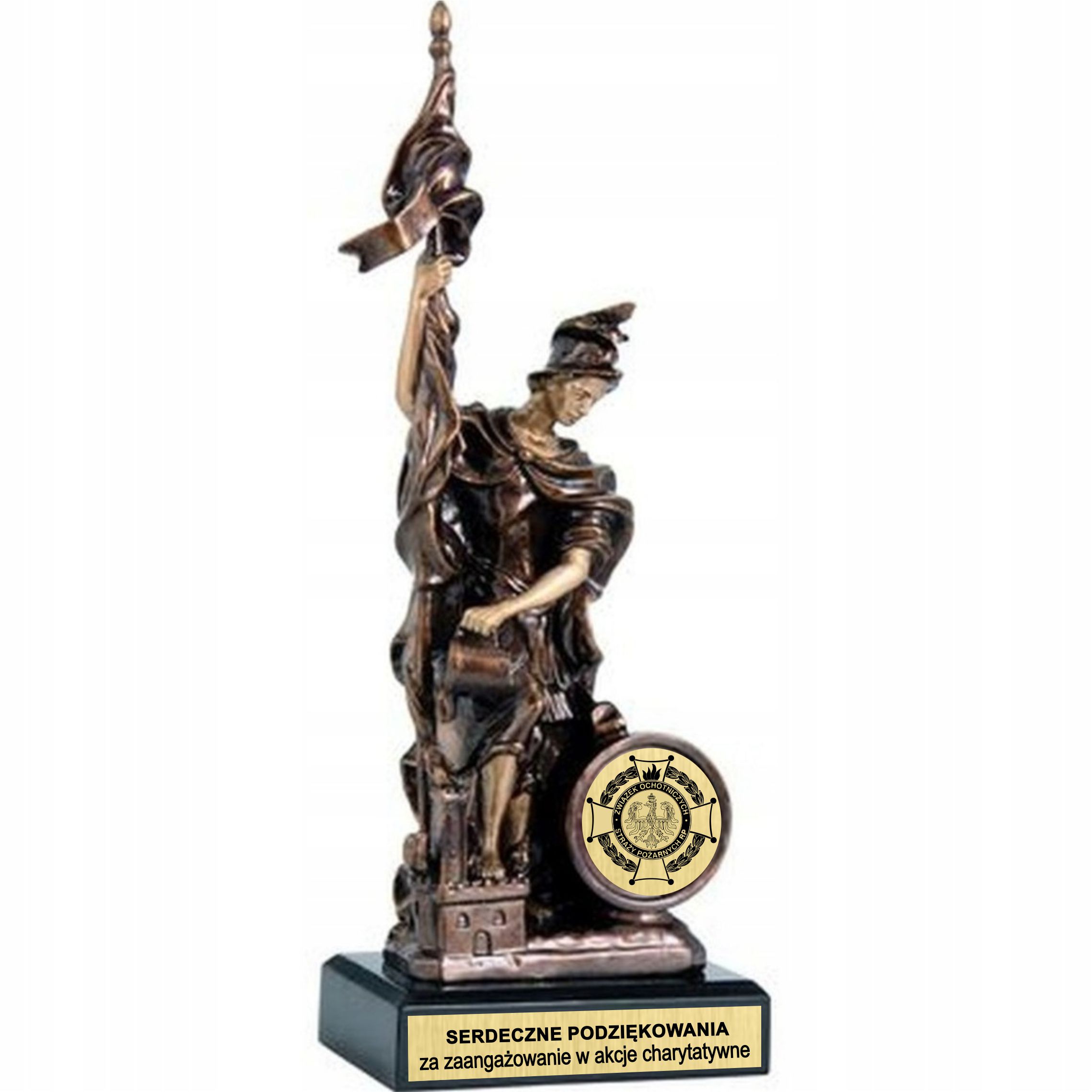 Statuetka Straż Osp Podziękowanie Florian grawer