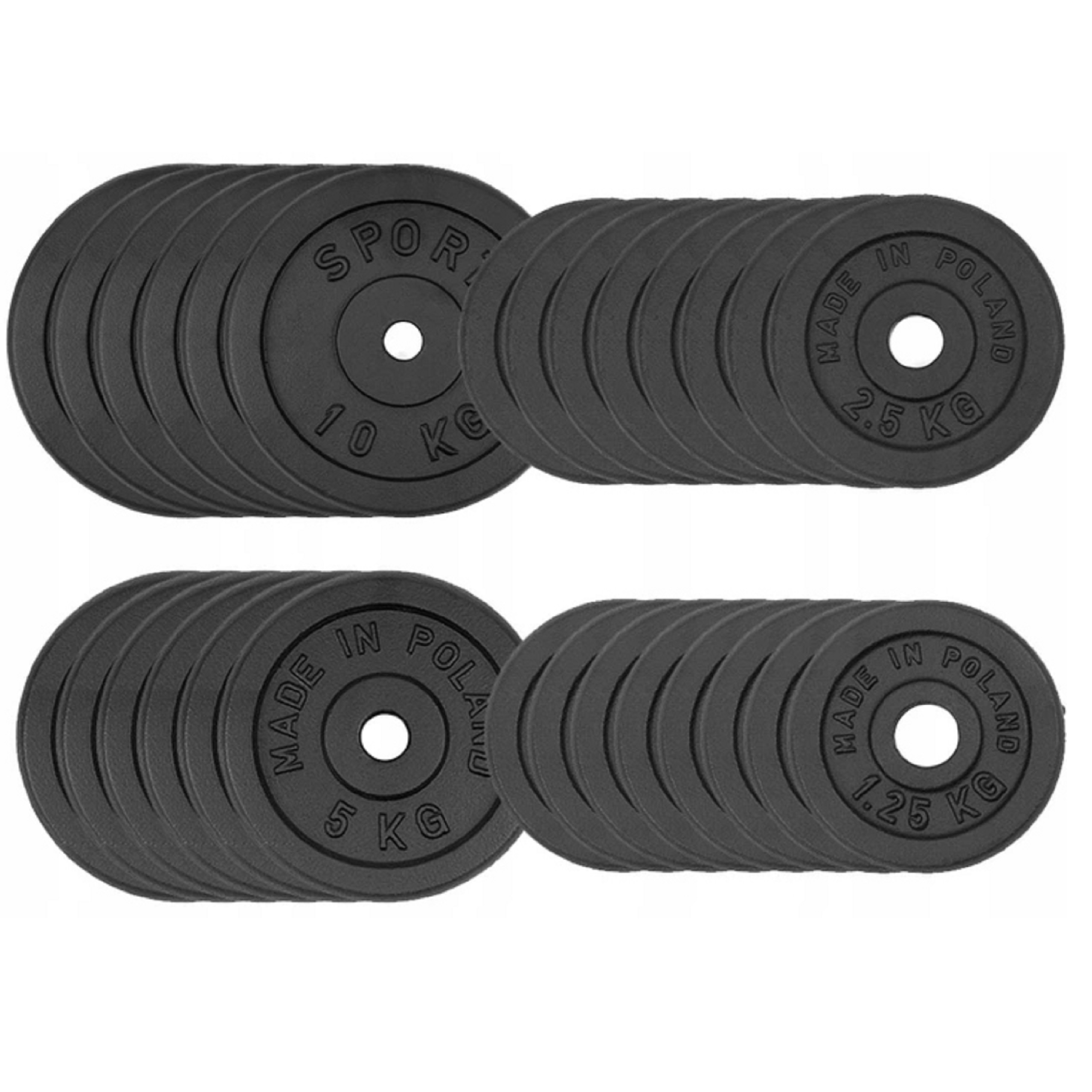 Obciążenie Żeliwne 120 kg Zestaw 28 talerzy 28mm Komplet obciążenia