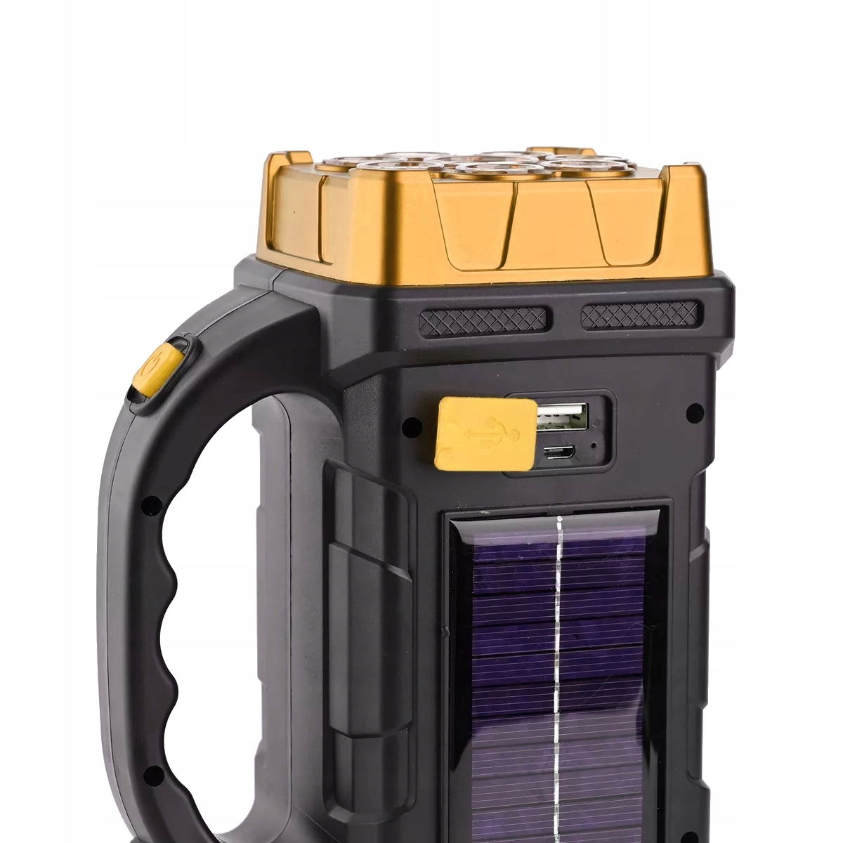 MOCNA LATARKA TAKTYCZNA LED AKUMULATOROWA SOLAR SZPERACZ WOJSKOWA WARSZTAT Model NOCTON 38W