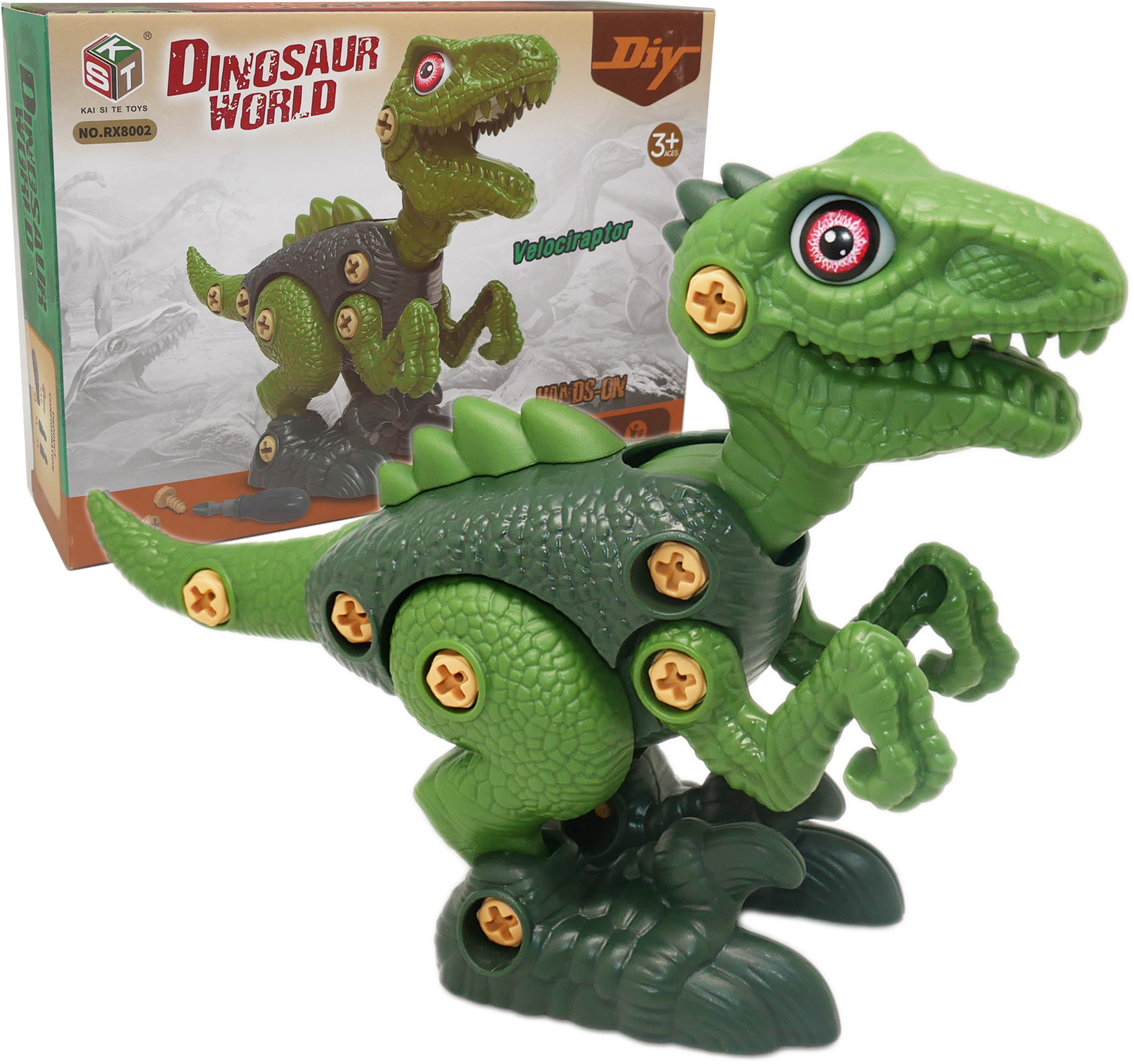 

Ruchomy Dinozaur Do Skręcania figurka Velociraptor