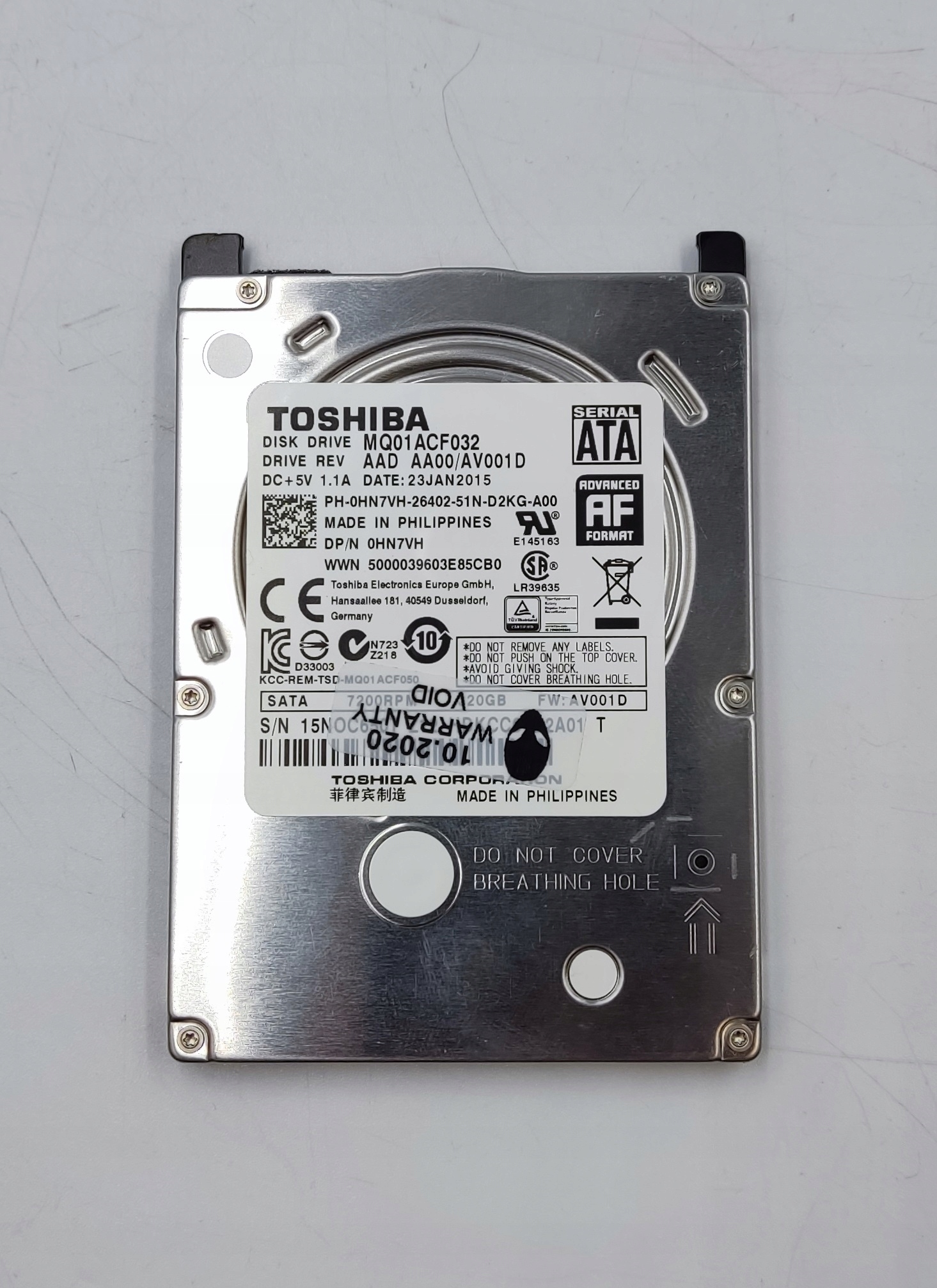 Elektronika dysku Toshiba MQ01ACF032 Producent Toshiba