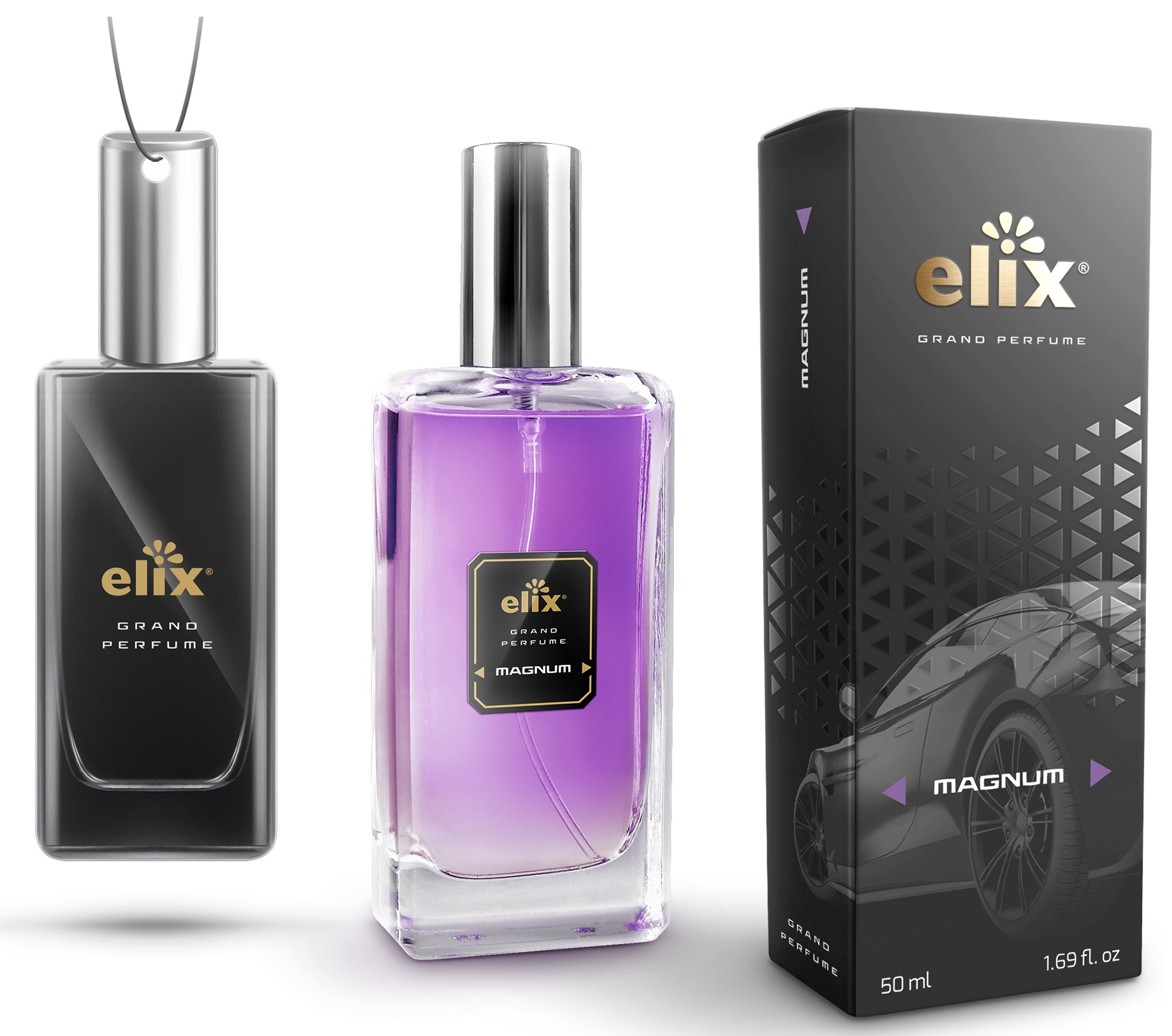 

Perfumy do auta komplet zawieszka zapach Magnum