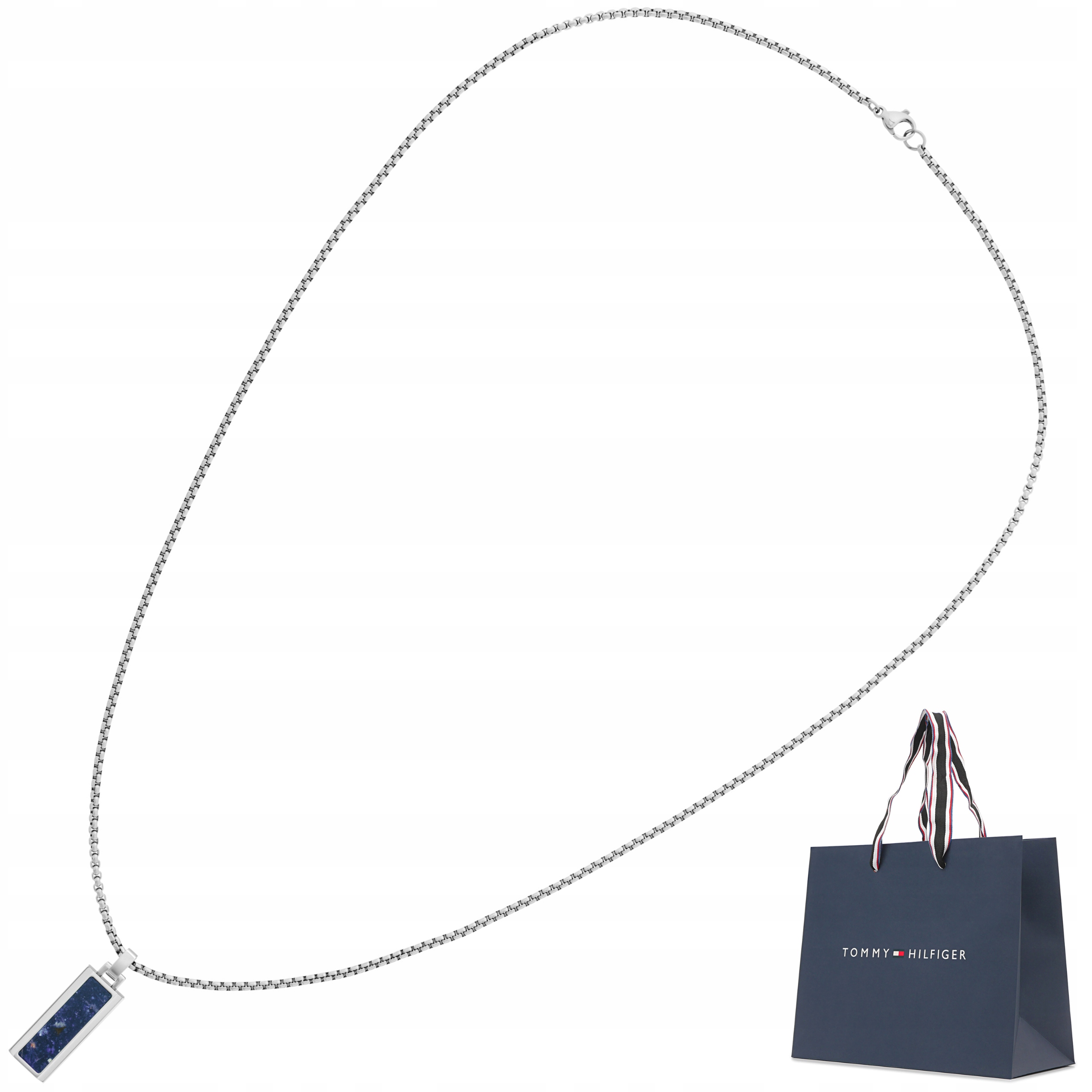 Stříbrný Náhrdelník Sodalitový Kámen Tommy Hilfiger