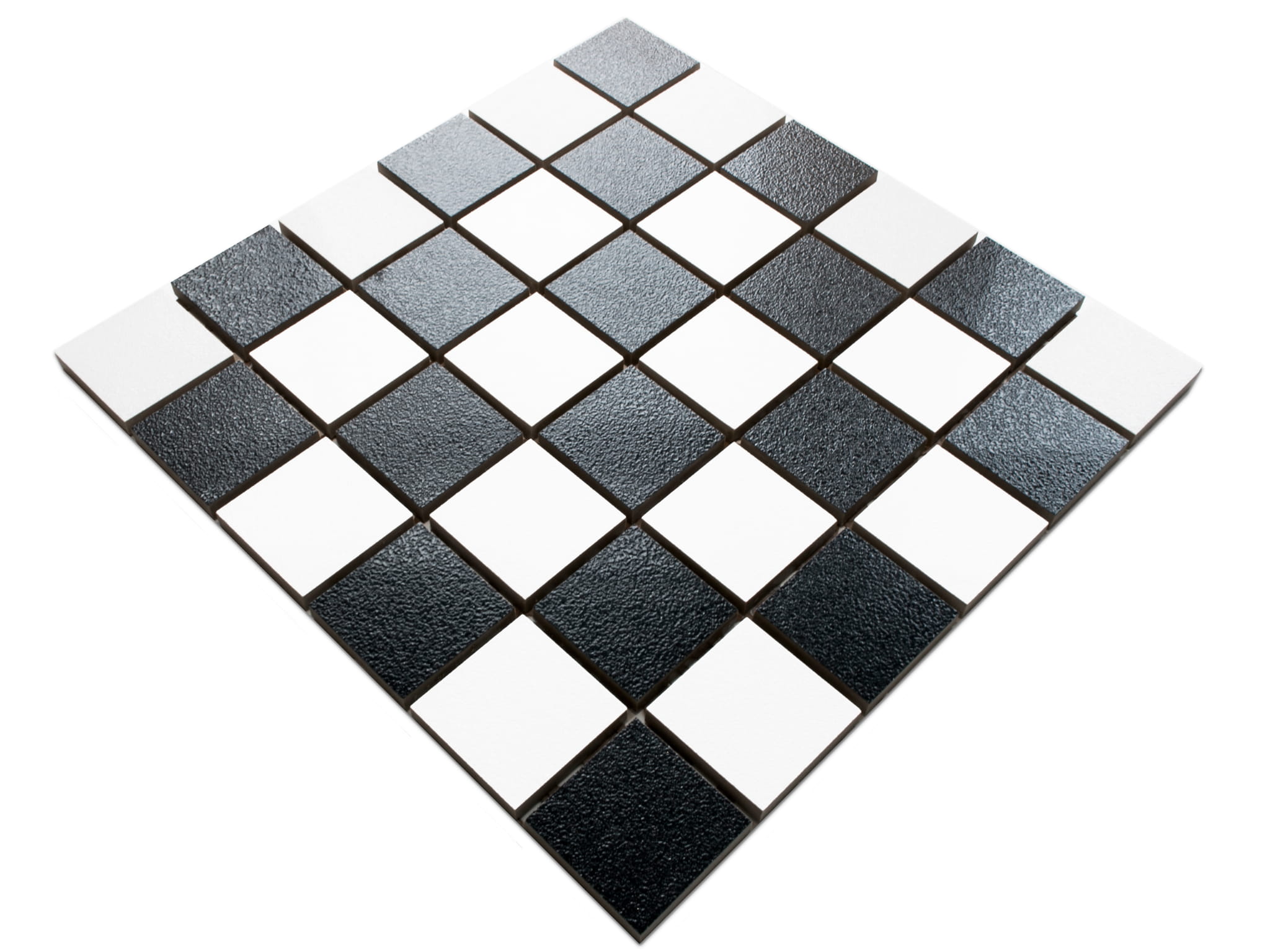 MOZAIKA GRESOWA SZACHOWNICA CZARNA BIAŁA ABISSO Długość 30 cm