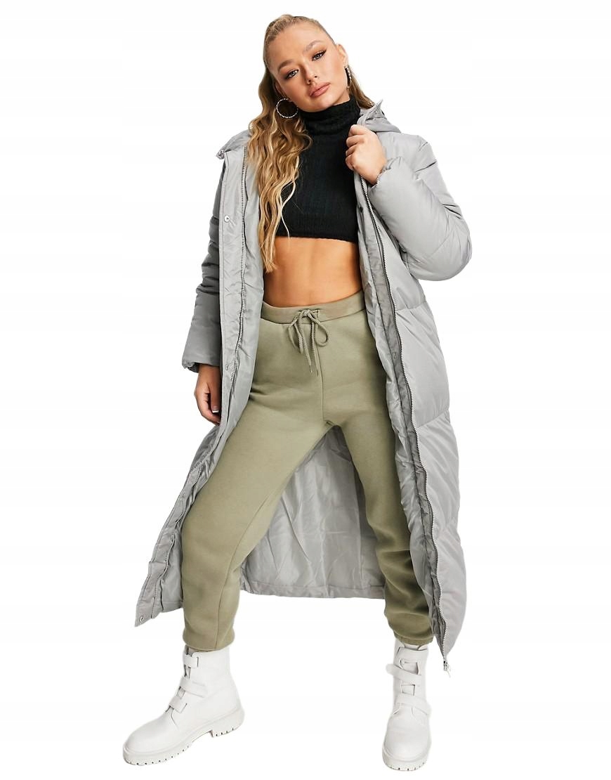 Threadbare Šedá Dlouhá Bunda S Kapucí Kzm 40