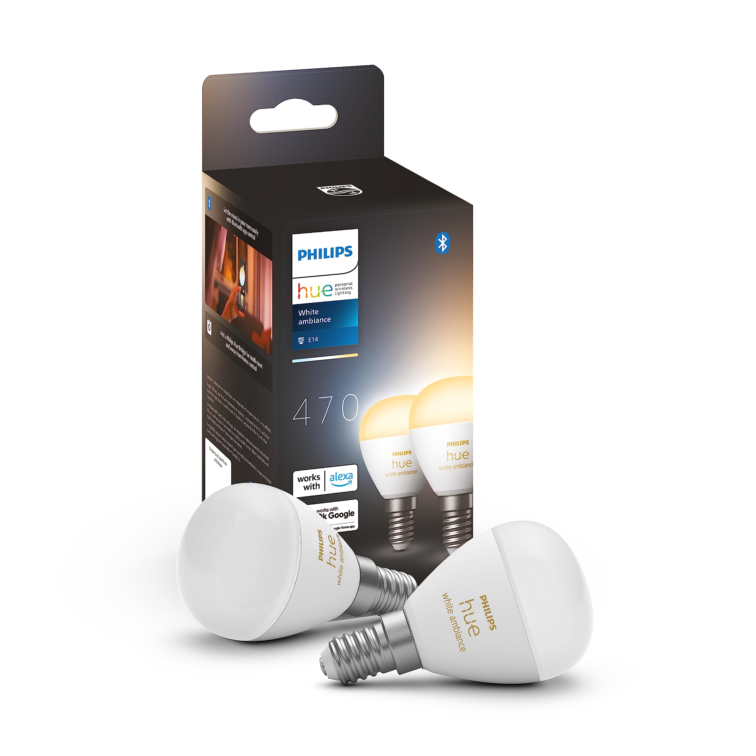 Philips Hue White Ambiance Inteligentní Led žárovka E14 2 kusů