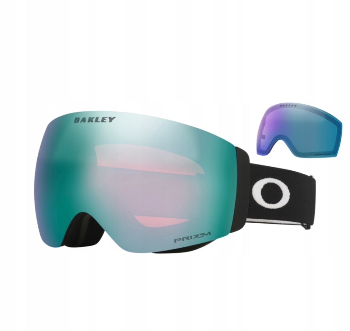 Brýle Oakley Flight Deck Pro M Černě/prizm Sapphire S313% Prizm Iced S238%