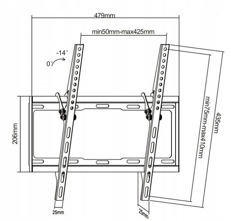 UCHWYT DO TELEWIZORA MONITORA TV 26-55 cali Marka Cabletech