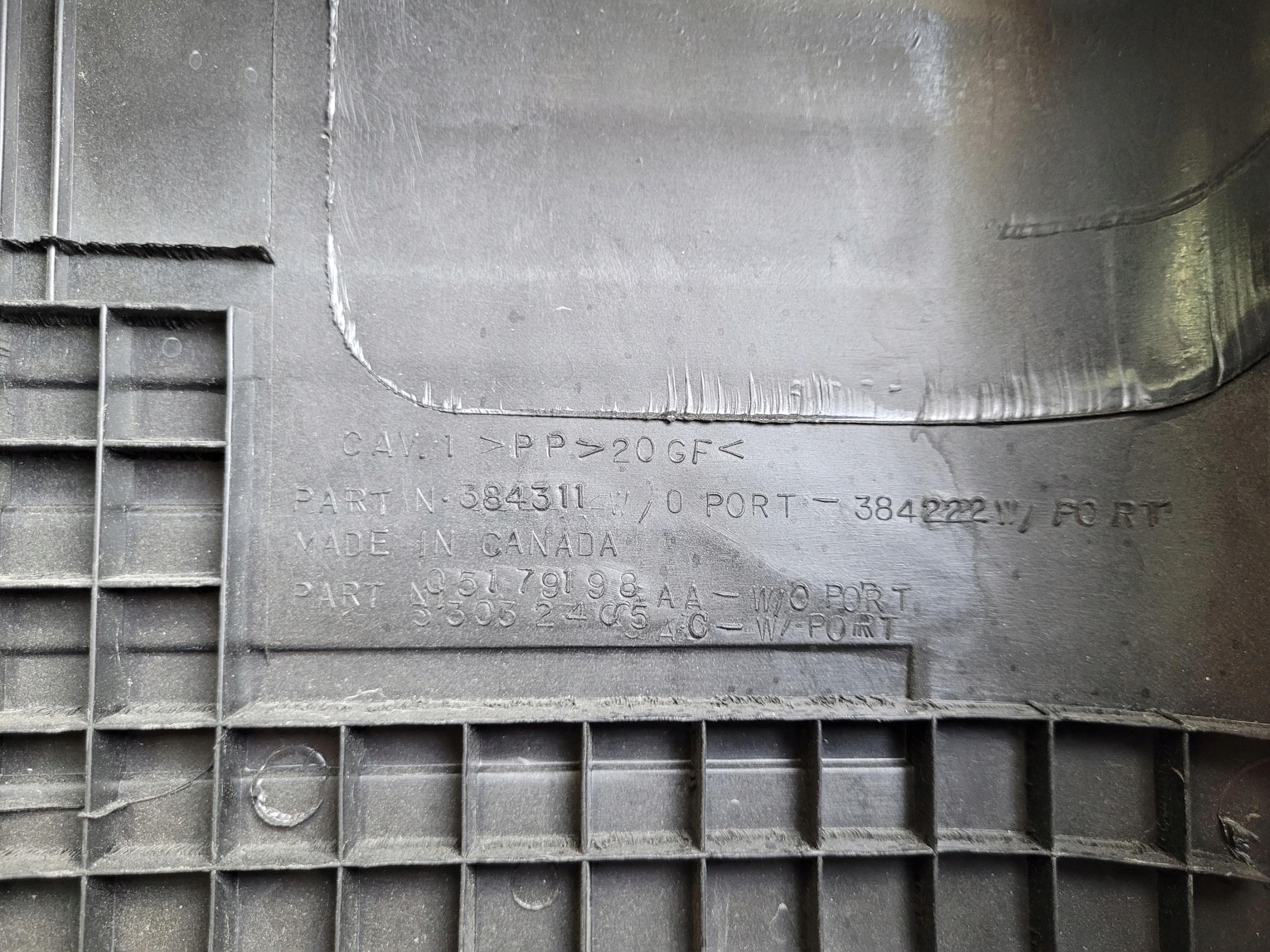 53034152AB cover of a filter, air DODGE RAM 4 IV 1500 5.7 V8 HEMI