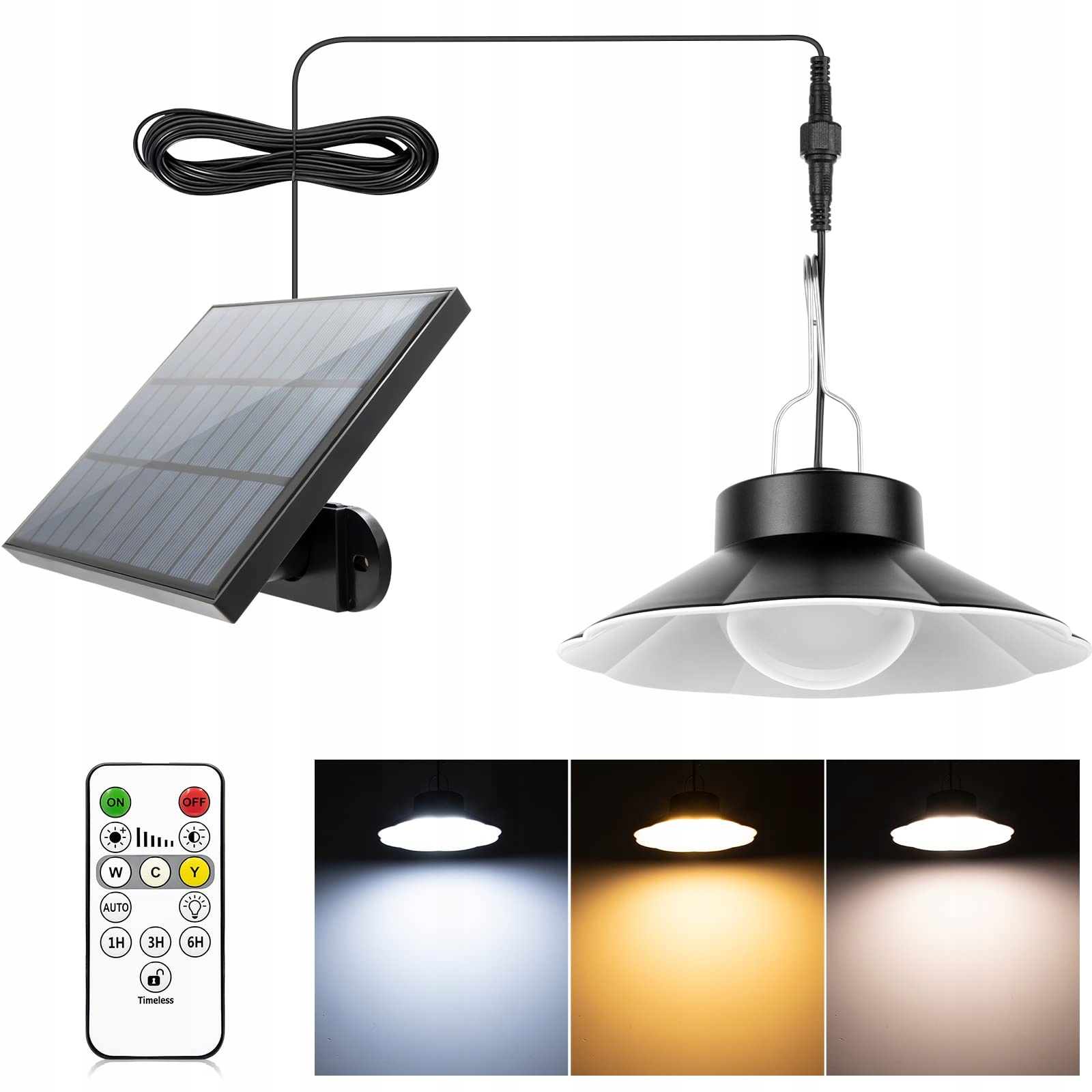Agotd Vonkajšia solárna lampa 6 jasov IP65 vodotesná