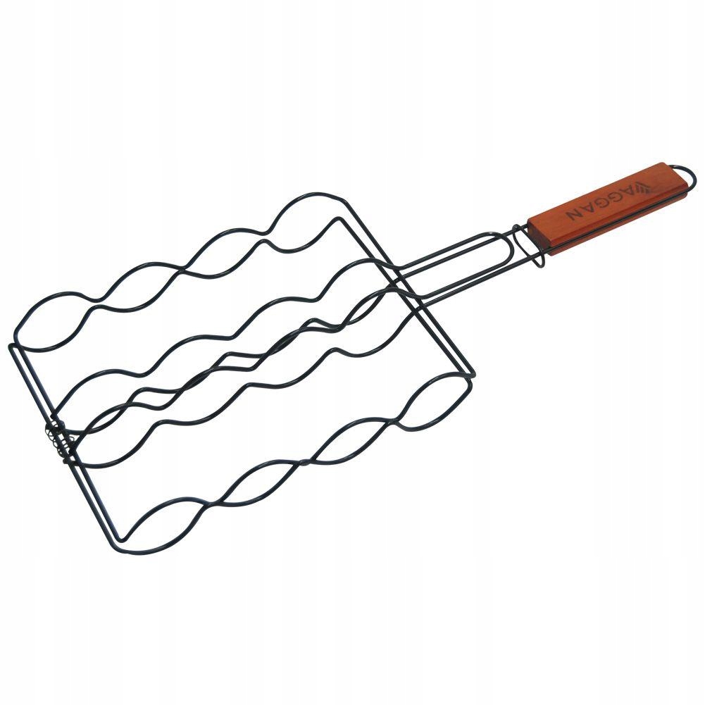 Ręczny ruszt do grilla kiełbasy z uchwytem rączką