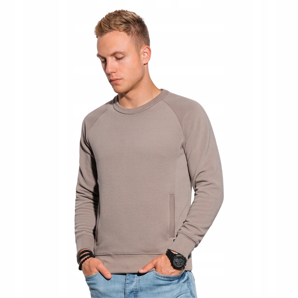 

Bluza męska basic kieszenie B1156 brązowa XXL
