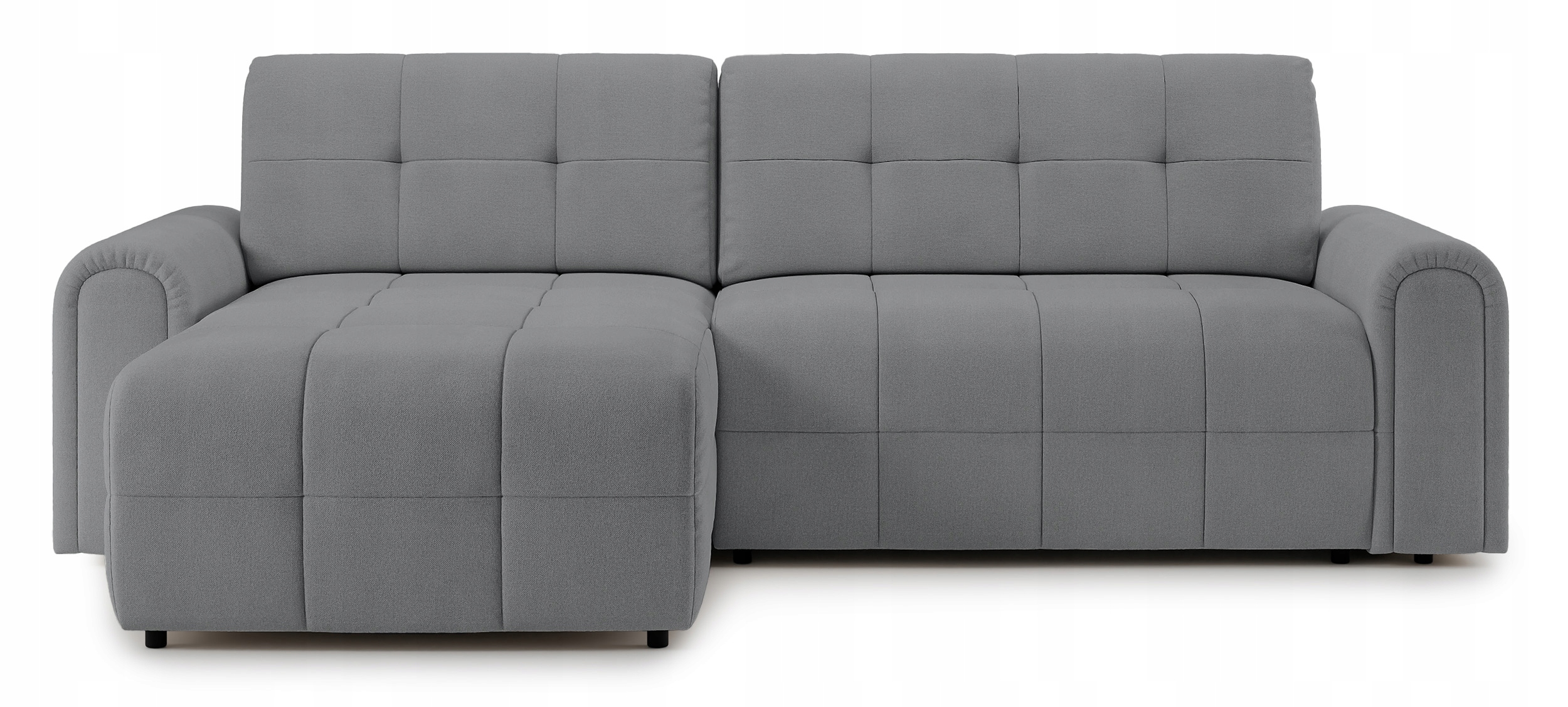 Rohová Sedací Souprava s funkcí spaní Simolla s úložným prostorem, šedá žinylka, levá