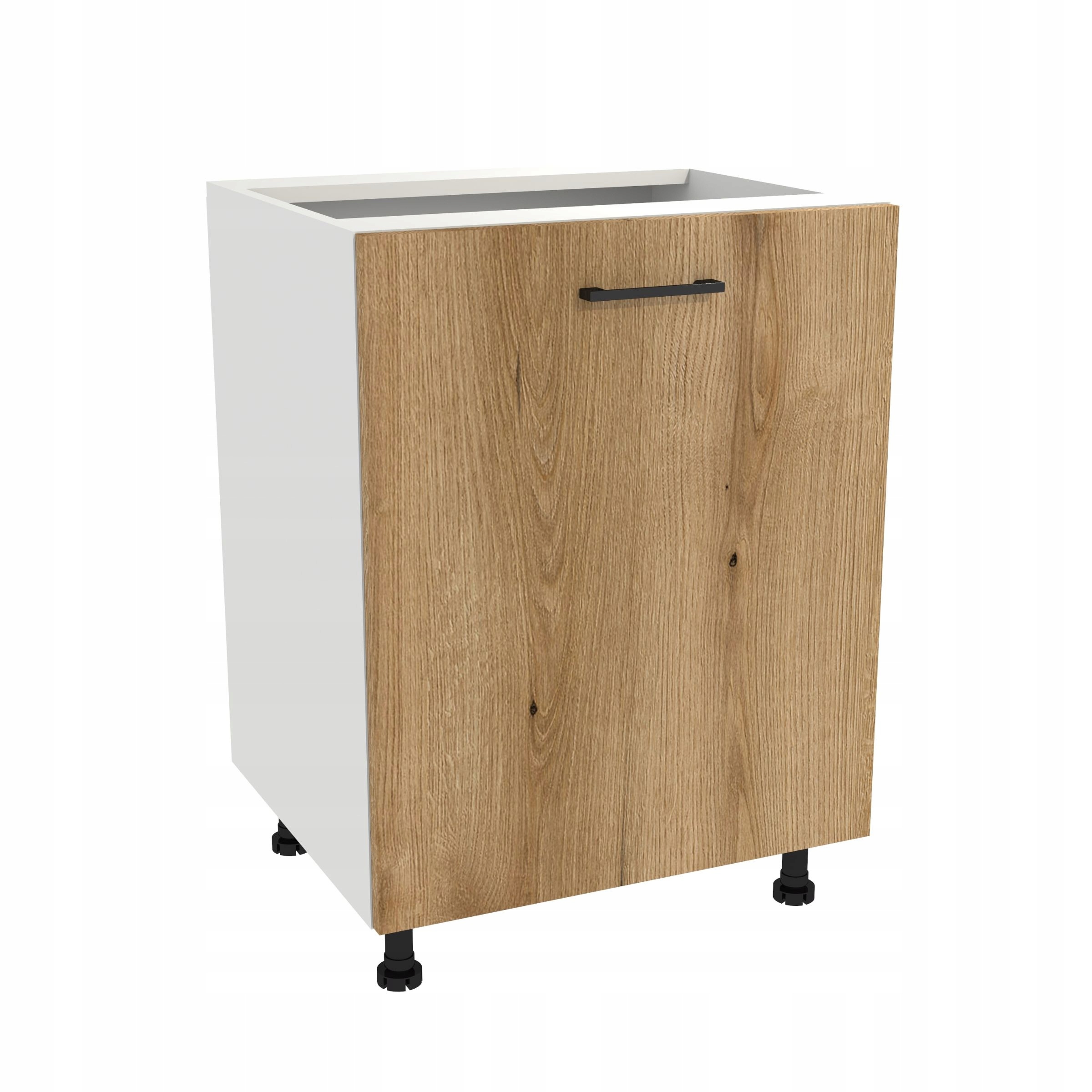 Spodná kuchynská skrinka 60 Capri korpus Biela predná časť Dub Evoke