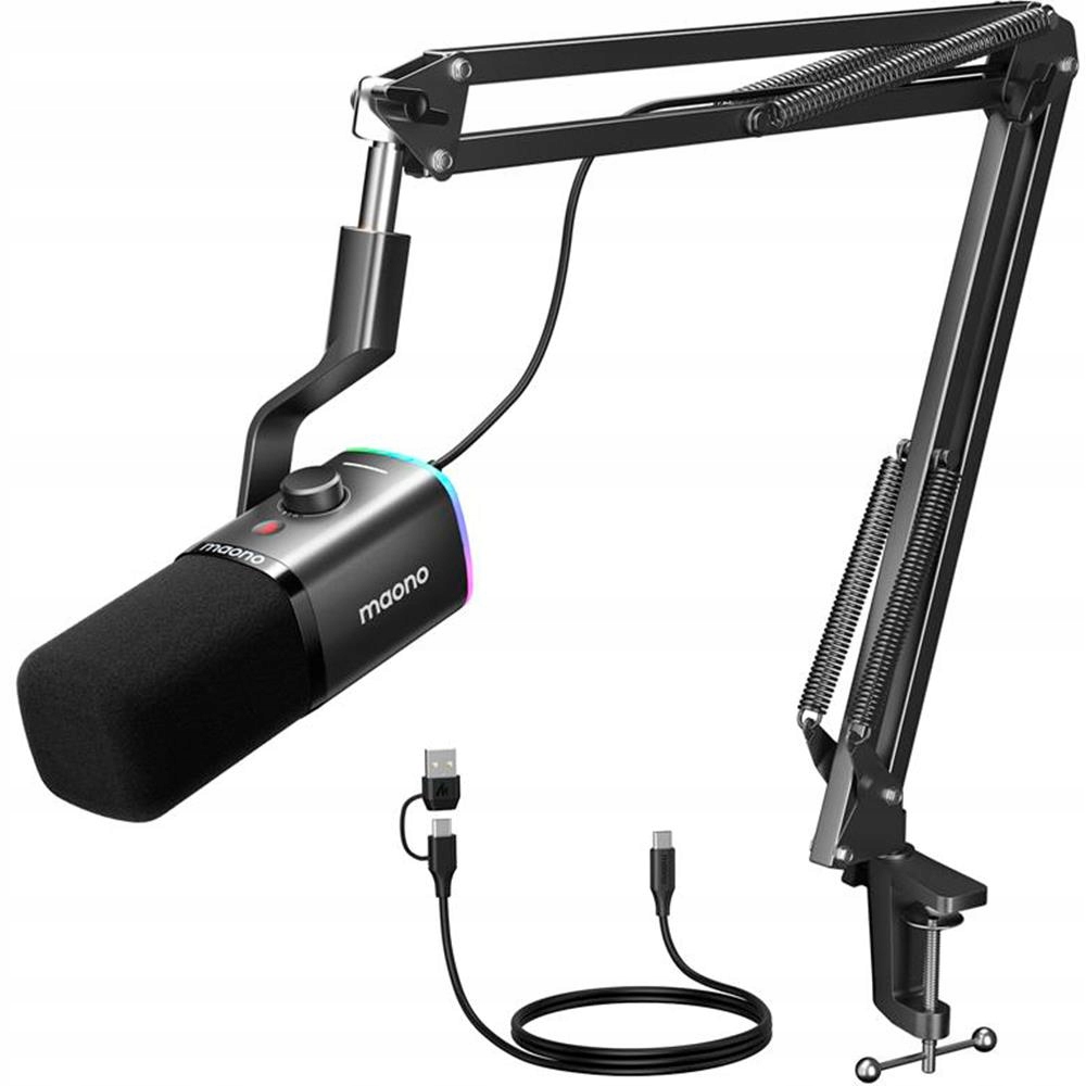 Maono PD100Xs dynamický Rgb Usb/xlr mikrofon s ramenem