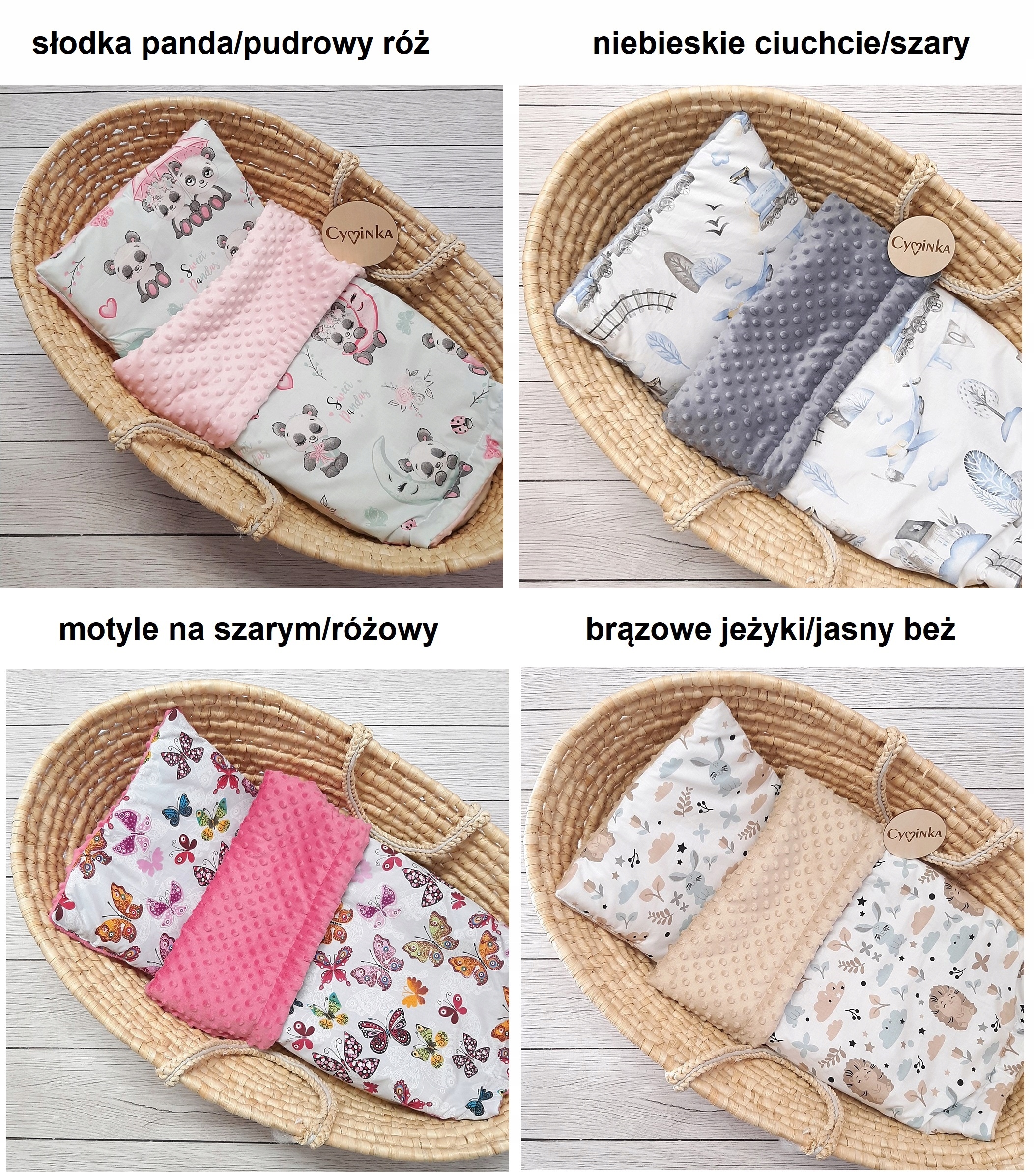 Kocyk minky zestaw do gondoli wózka Bohater brak