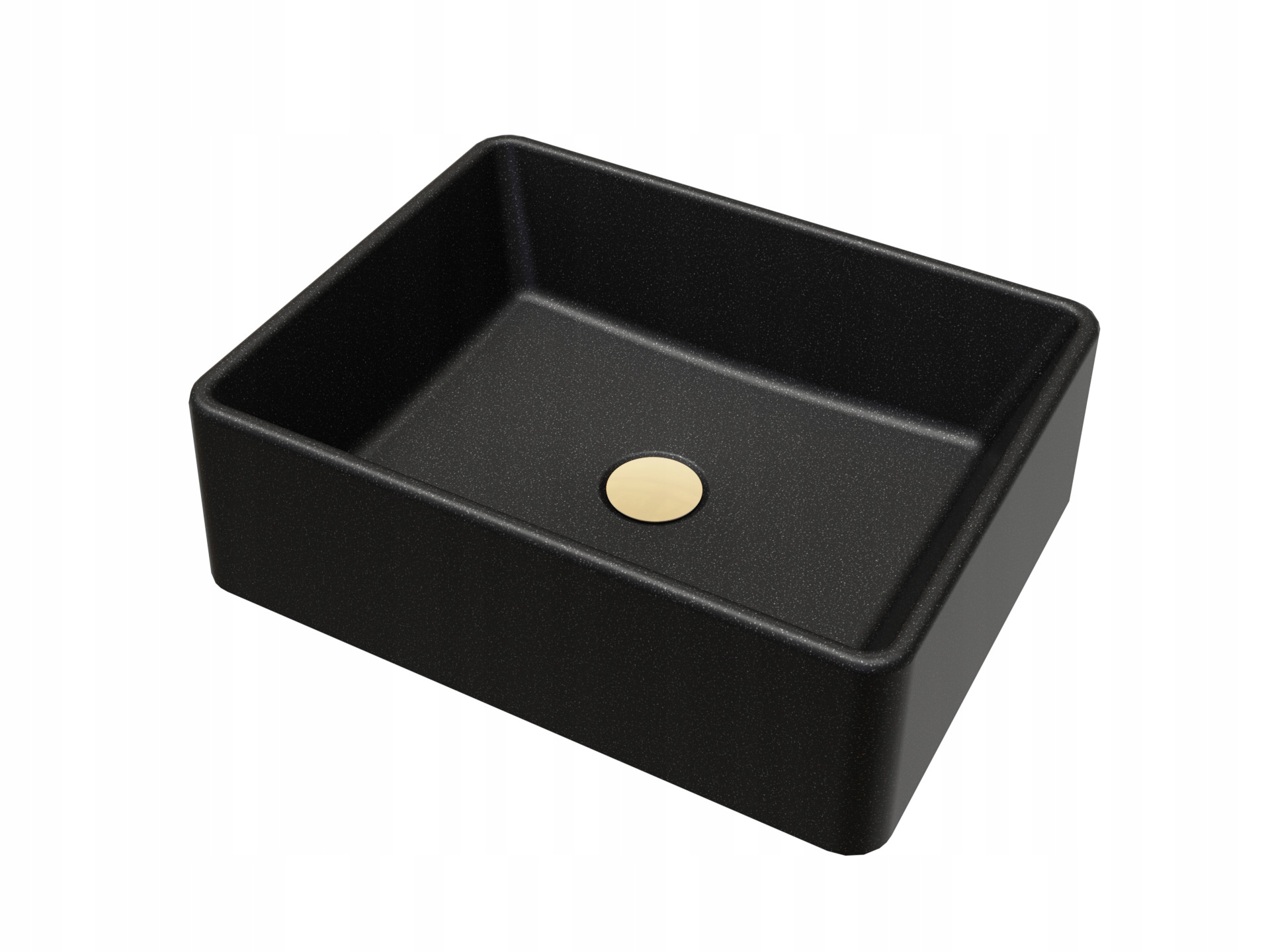 Granitové koupelnové umyvadlo Klara na desku, Zátka Klik Klak Zlato