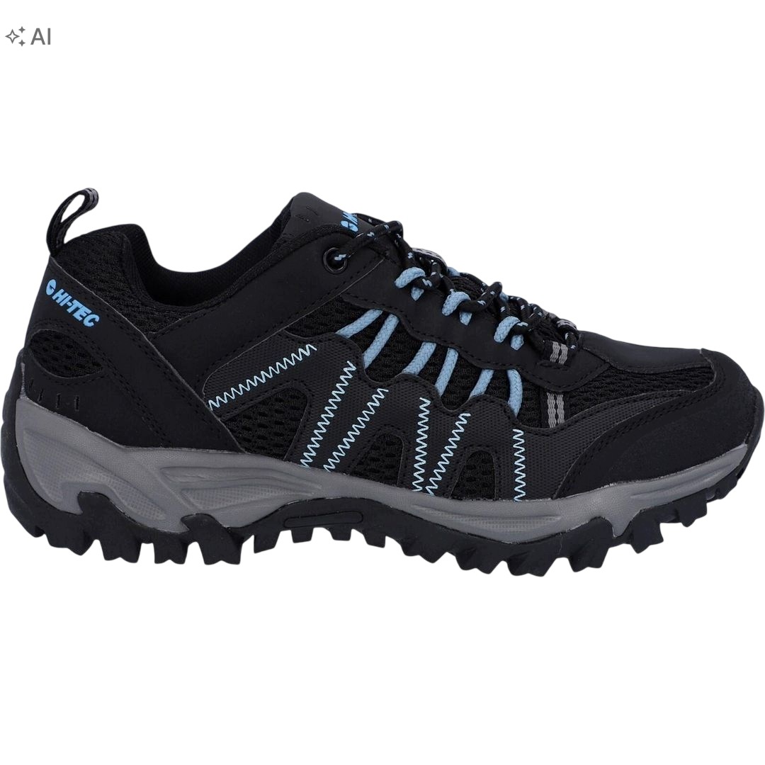 Hi-tec Czarne buty trekkingowe na sznurówki, z cholewką damskie rozmiar 39