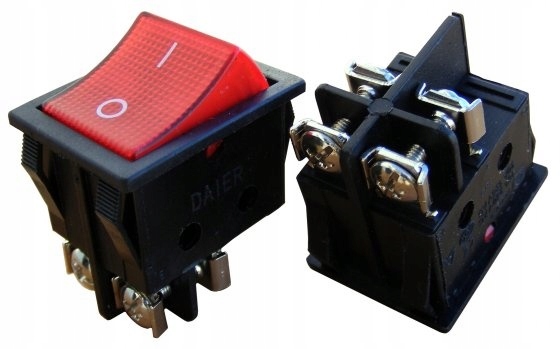 

Przełącznik On-off czerwony 15A/250V przykręcany