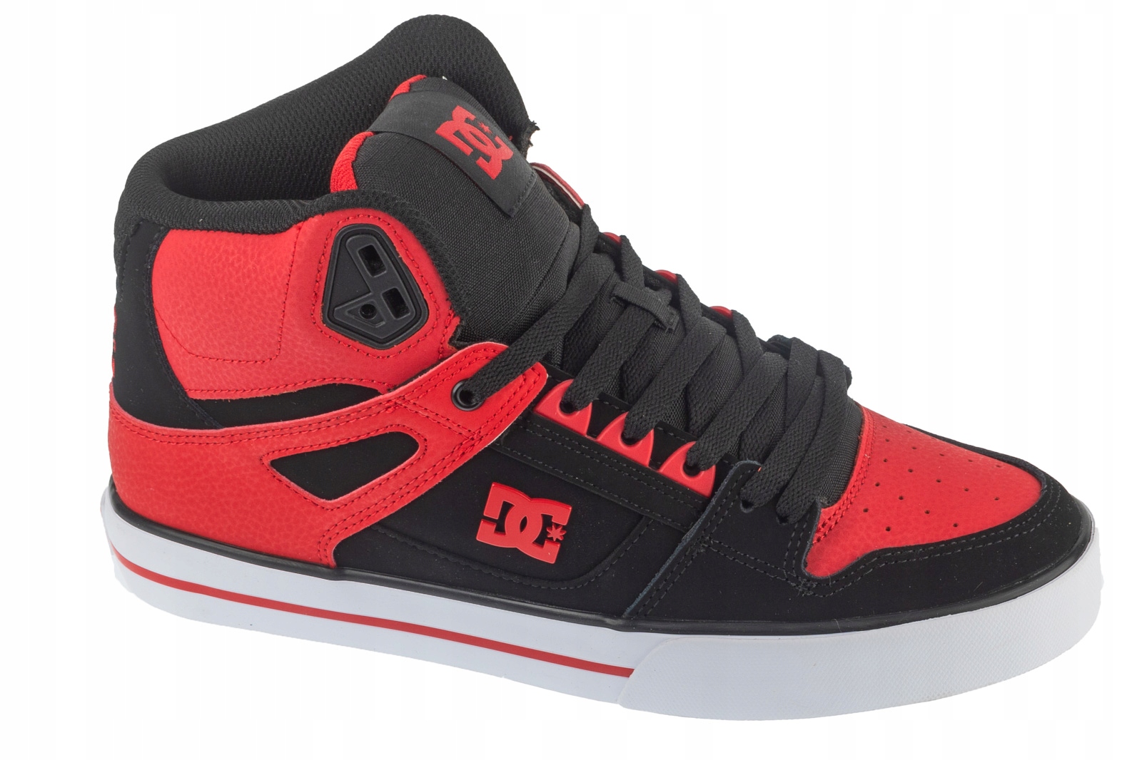 DC Pure High-top Wc [46] Pánské kožené tenisky, červená barva
