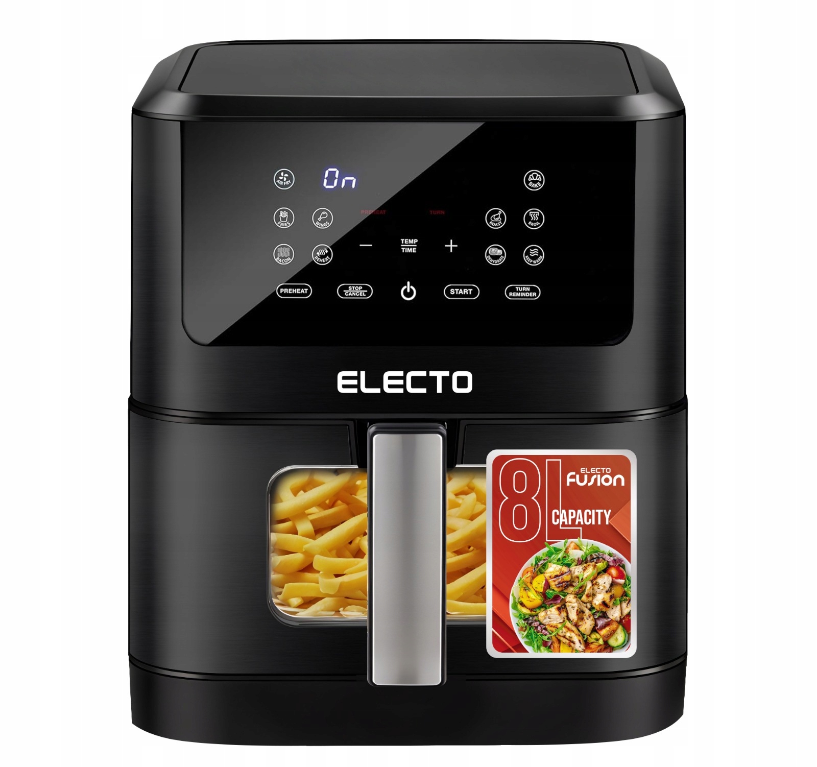 Beztuková Fritéza Air Fryer Fritéza Velká 8 L 2000 W Velká Mísa XL