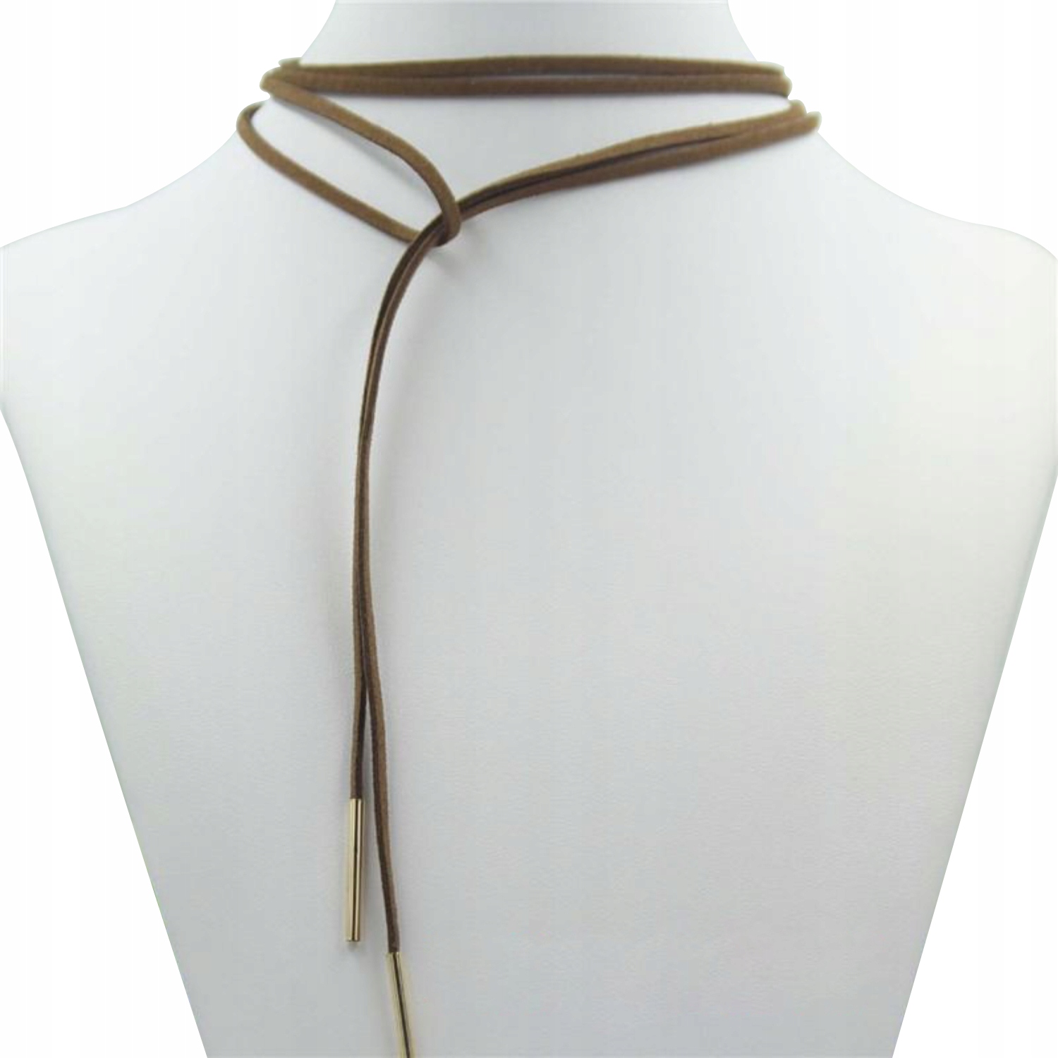 

Naszyjnik Choker Celebrytka Zamszowy Brązowy