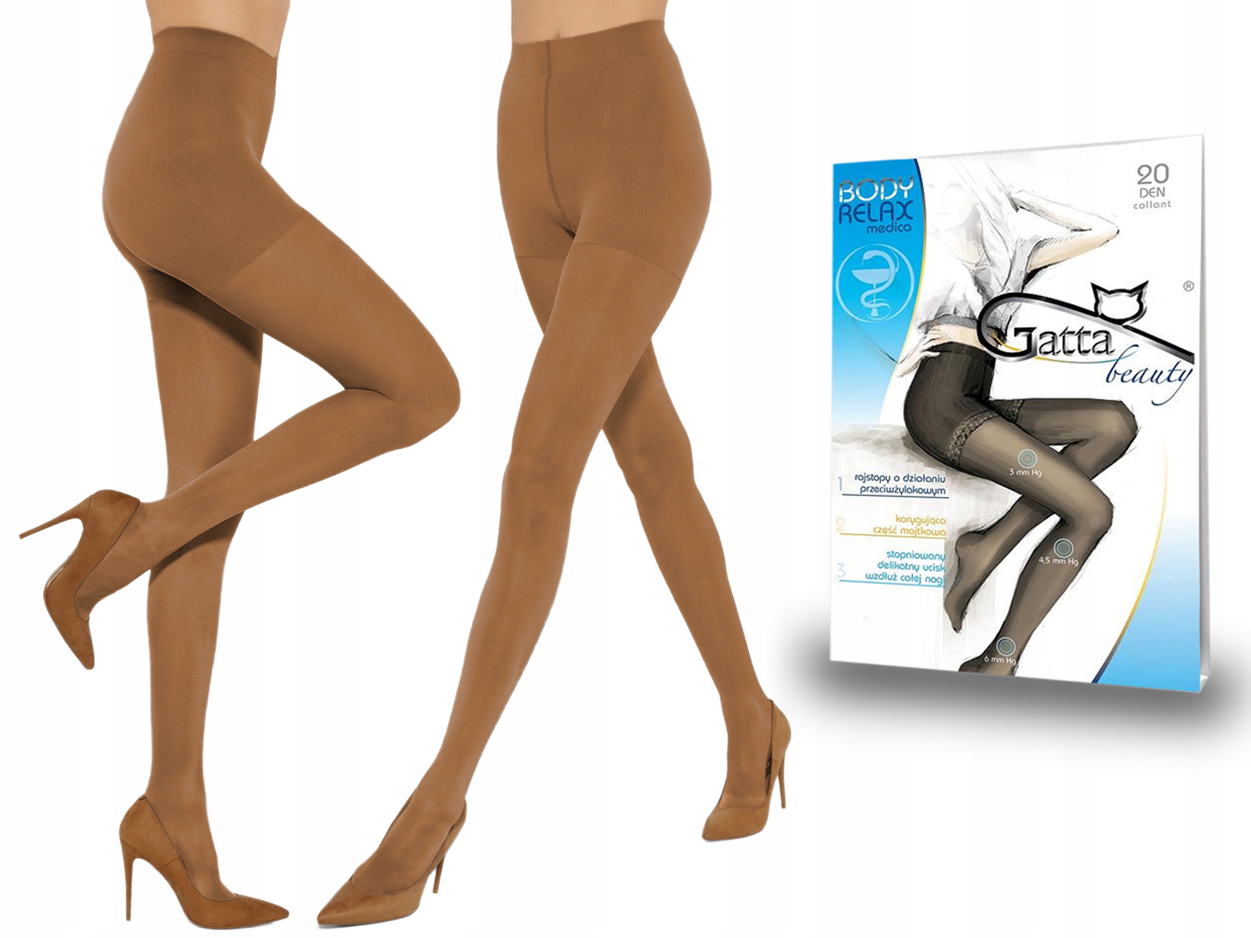

Gatta rajstopy Body Relax Medica 20 den golden 4-L