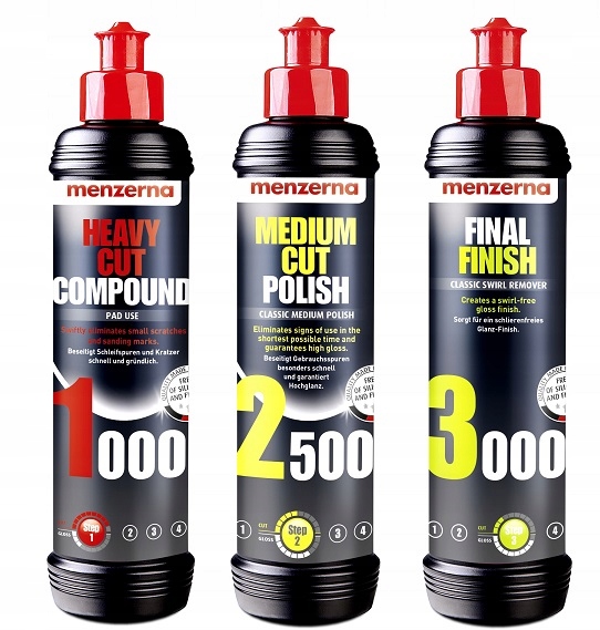 Menzerna паста HCC1000 + MCP2500 + FF3000 3x250ml