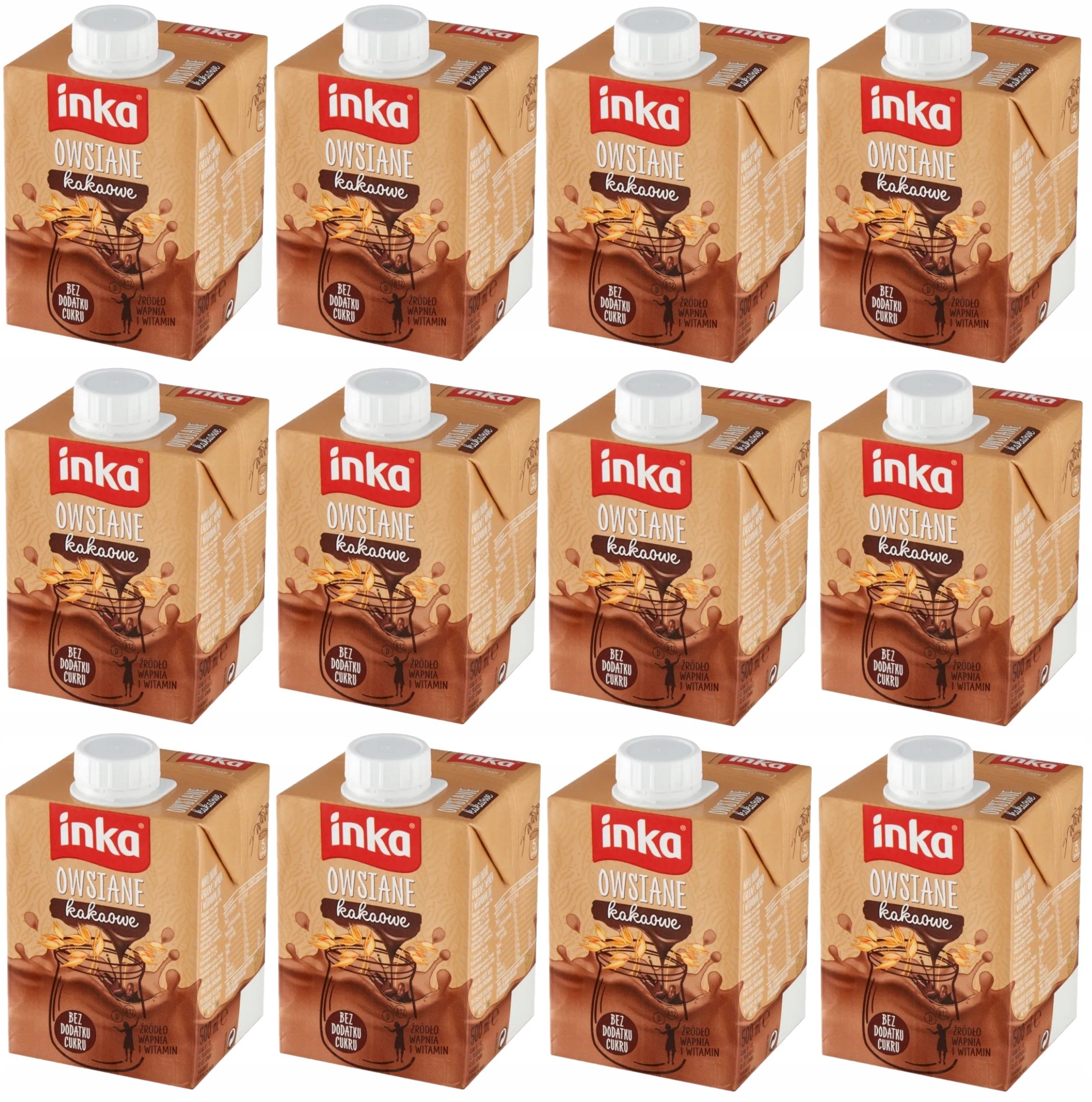 Levně 12 x Inka Kakaový ovesný nápoj 500 ml