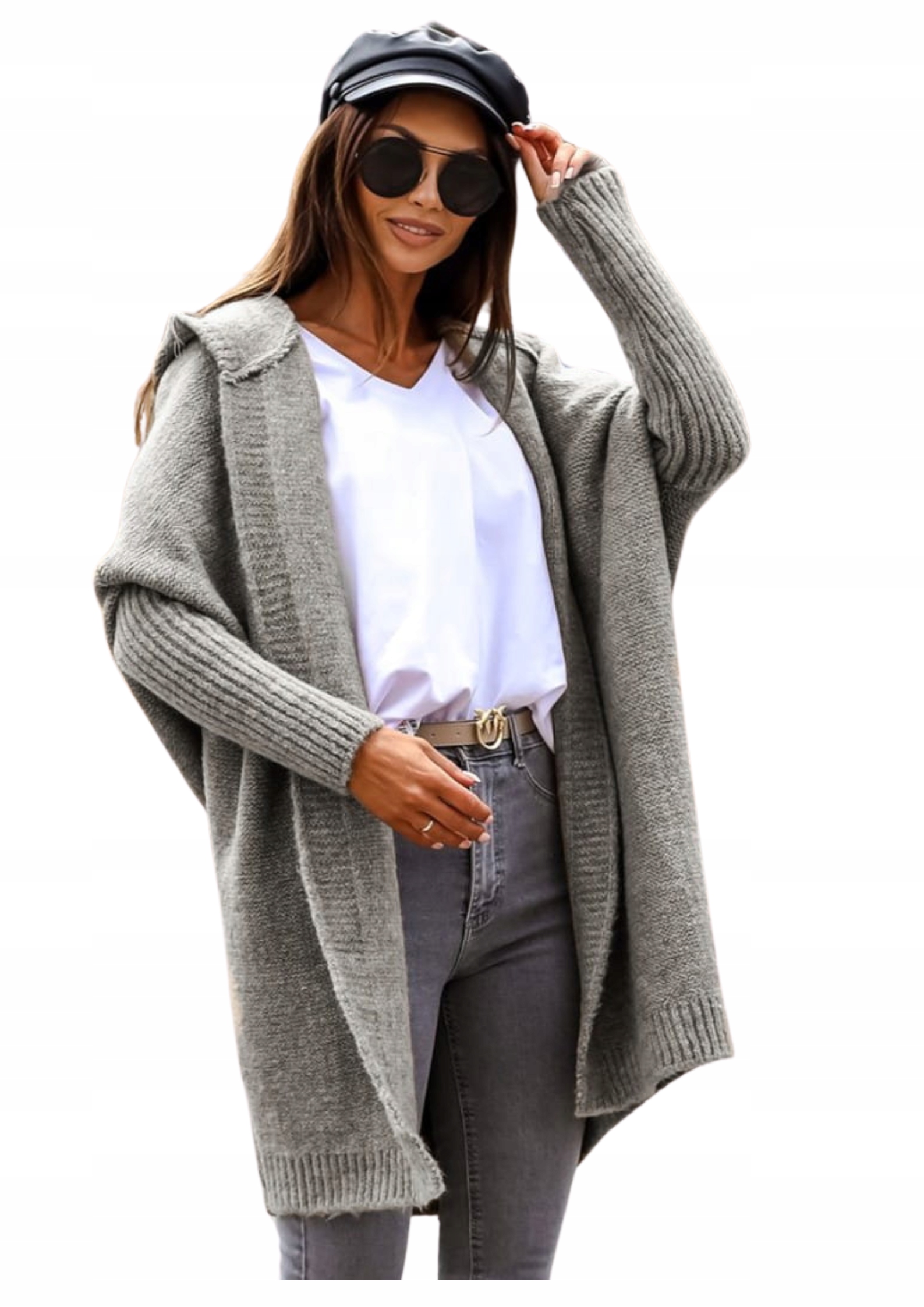 Kardigan s kapucí Me Gusta Mateo šedý