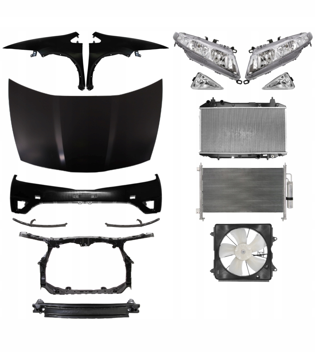 Honda Civic VIII Хетчбек 05-08 Капот Бампер Передня панель