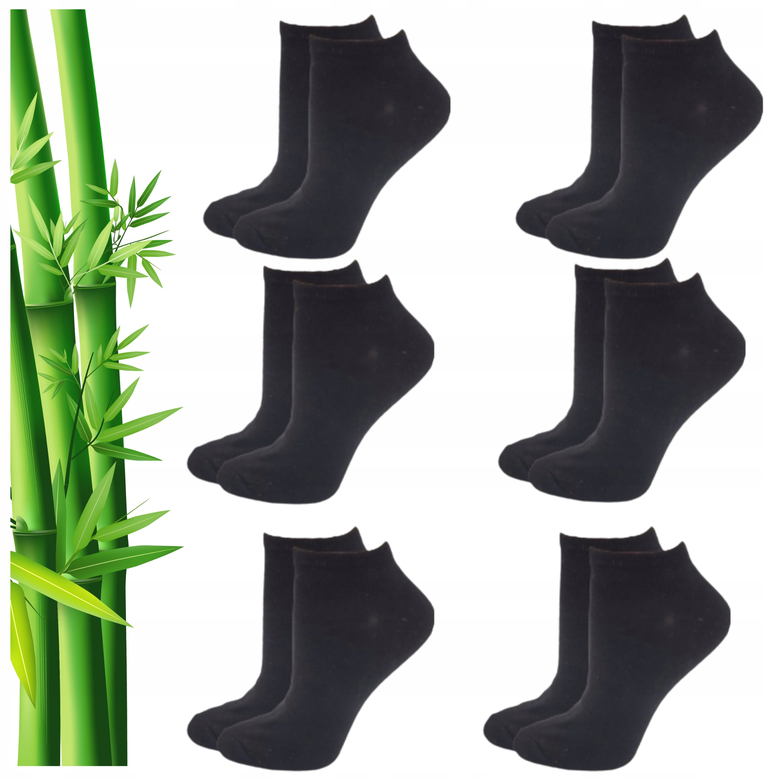 

6x Skarpety Stopki męskie Bambusowe krótkie 43-46