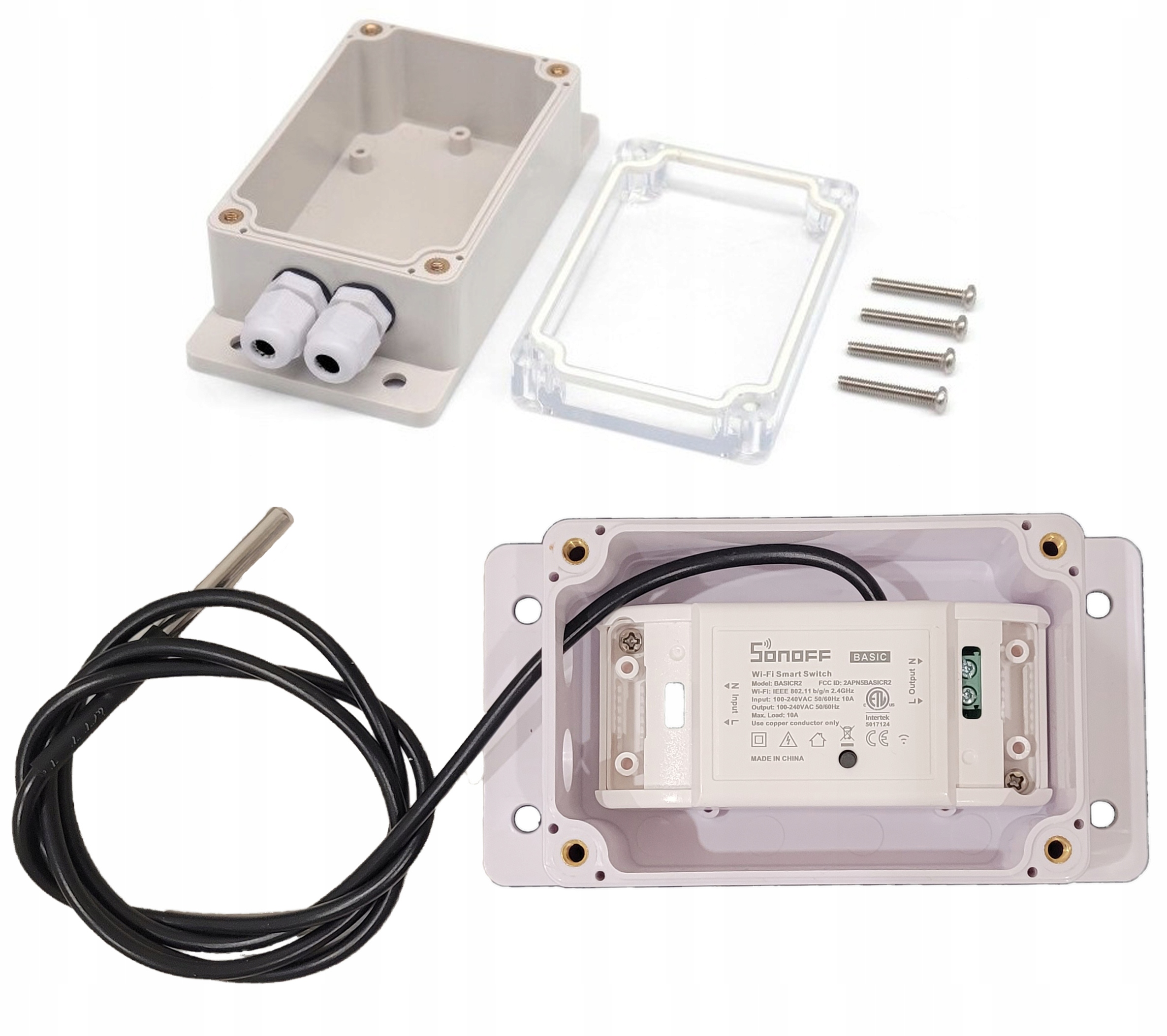 Obudowa Wodoodporna do Sonoff Basic Do urządzenia czujnikiem