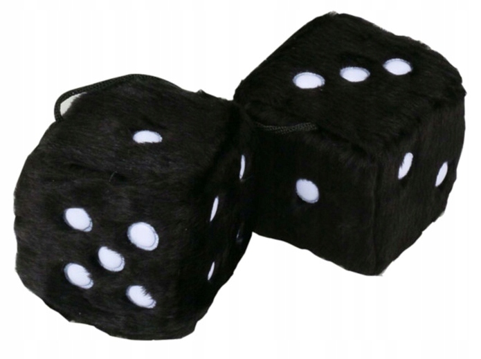 

Ozdobne Na Lusterko Czarne 2SZT S0T26 Kostki Ko