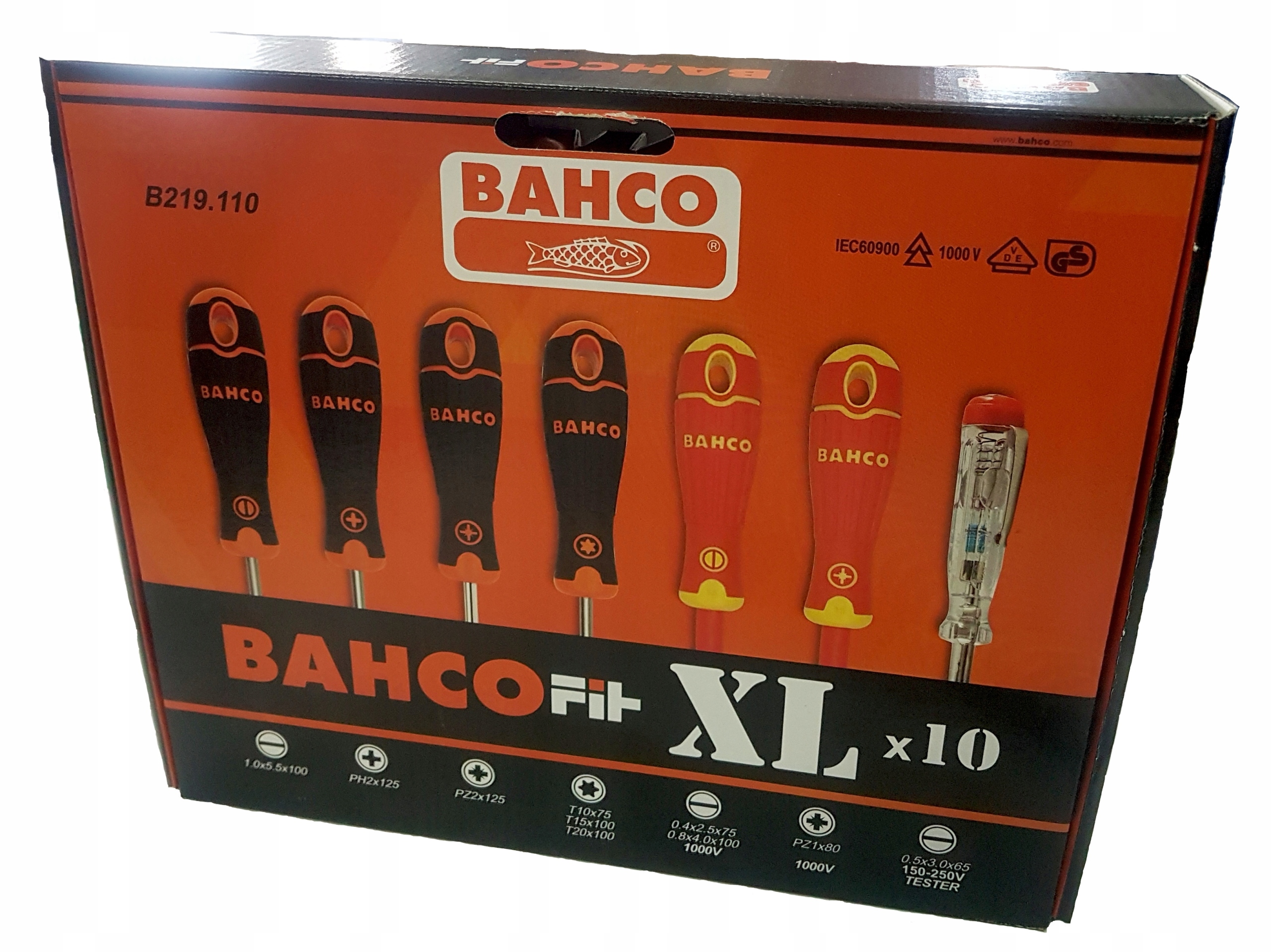 

Zestaw Wkrętaki Śrubokręty Bahco B219.110 10cz.