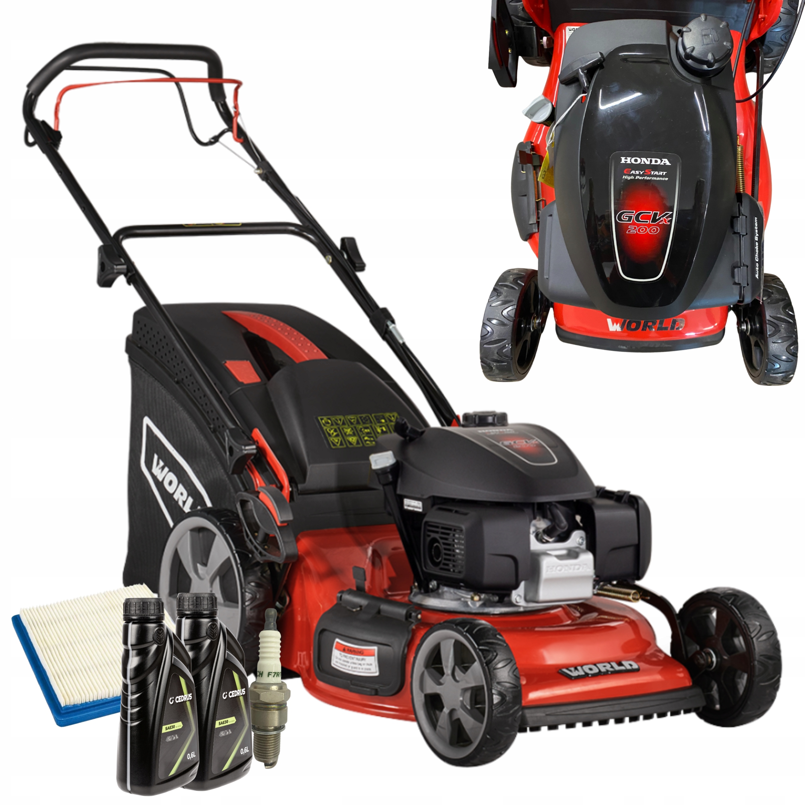 Kosiarka Spalinowa Z Napędem World GRH530S Honda 201 CM3 GCV200 Gratisy