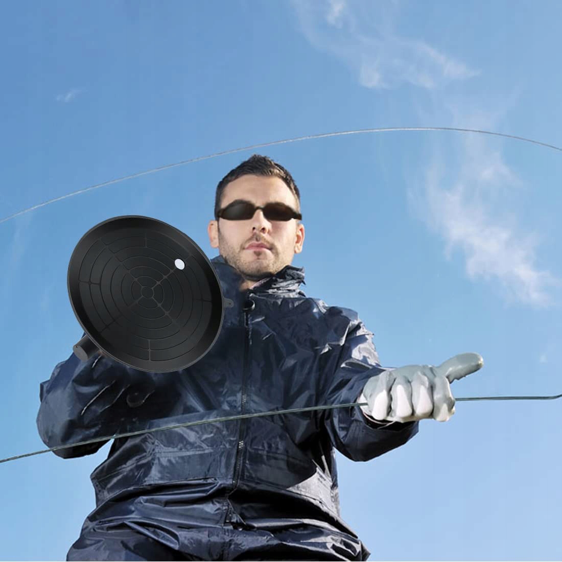 UCHWYT PRZYSSAWKA PRÓŻNIOWA Z POMPKĄ MANOMETREM DO PŁYTEK GLAZURY SZYB Stan opakowania oryginalne