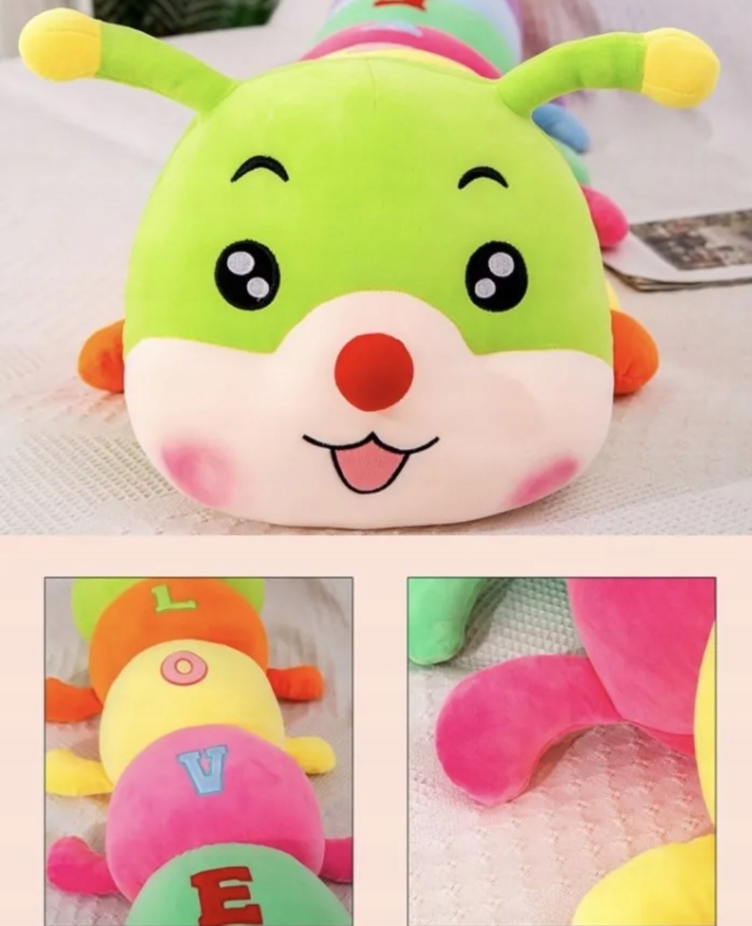 DŁUGA GĄSIENICA PODUSZKA MASKOTKA PLUSZOWA 70CM Kod producenta 862